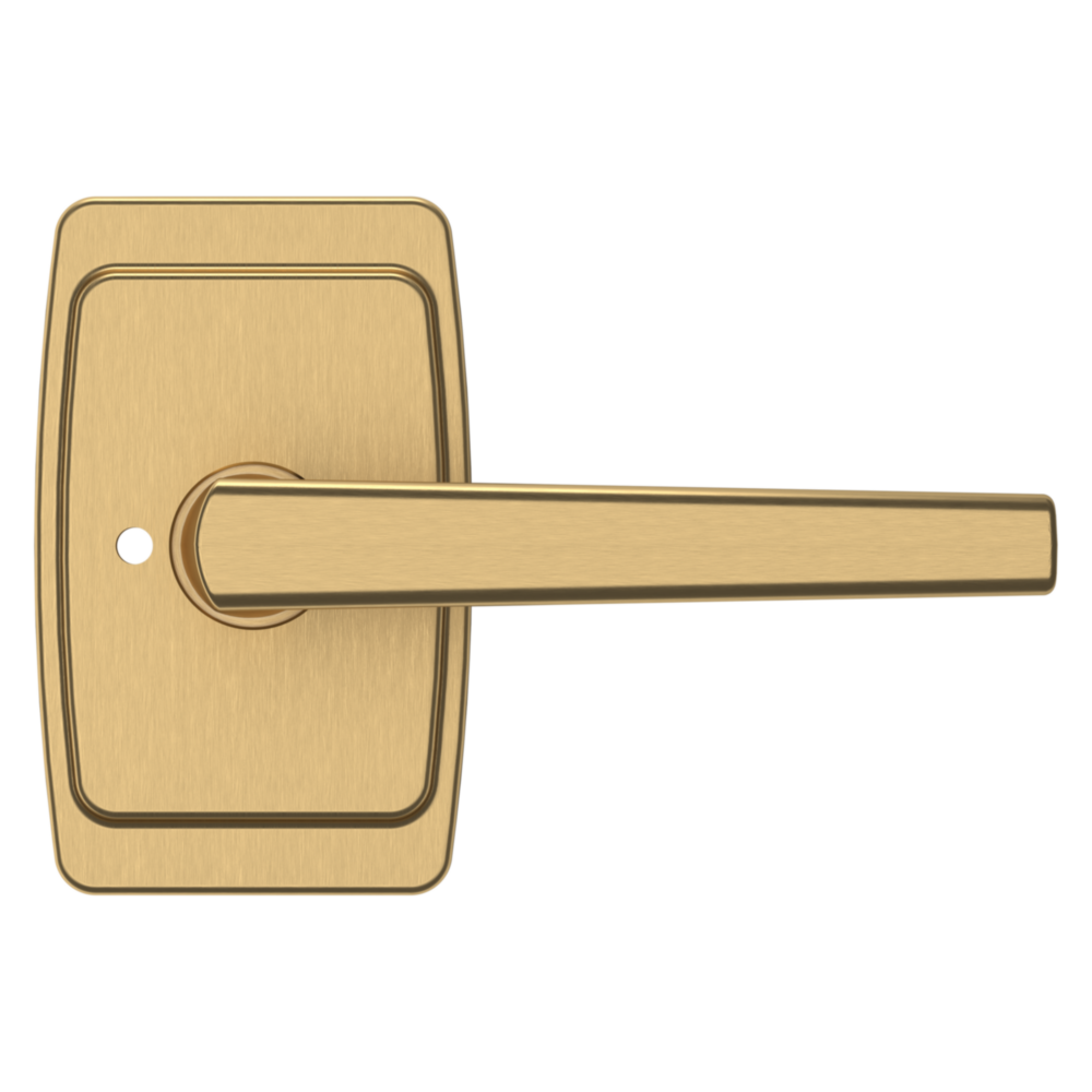 Baldwin L024 Palm Springs Lever Set with R046 Rose Vintage Brass / Privacy / Reversible