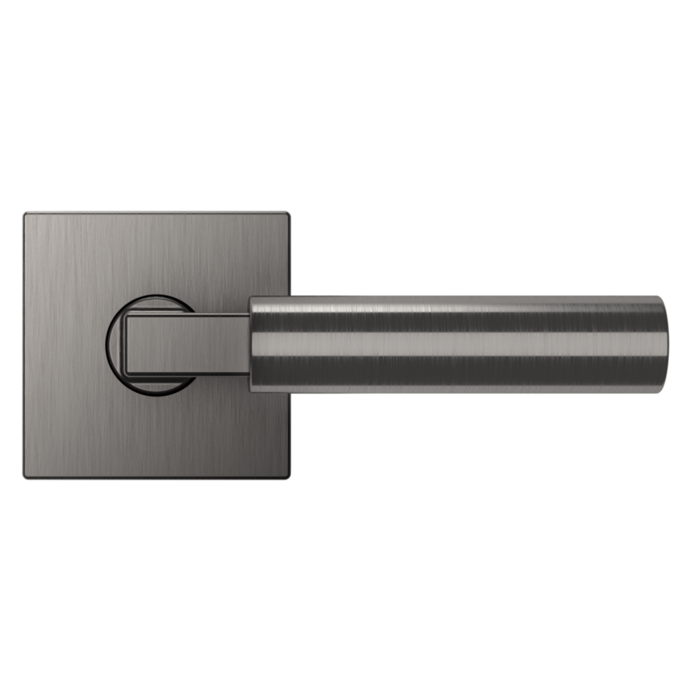 Baldwin L029 Gramercy Lever Set with R017 Rose   Lifetime (PVD) Graphite Nickel / Passage / Reversible