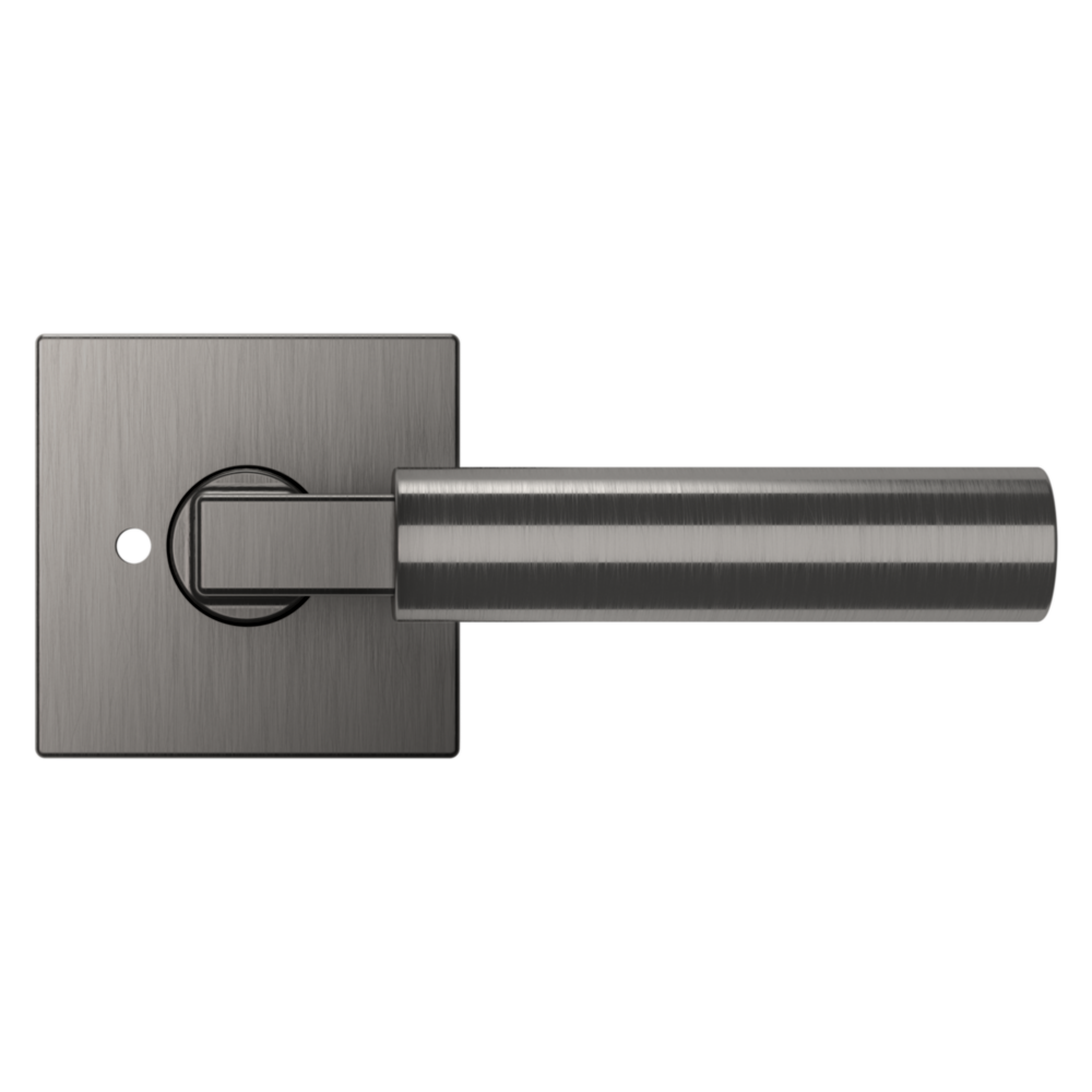 Baldwin L029 Gramercy Lever Set with R017 Rose   Lifetime (PVD) Graphite Nickel / Privacy / Reversible