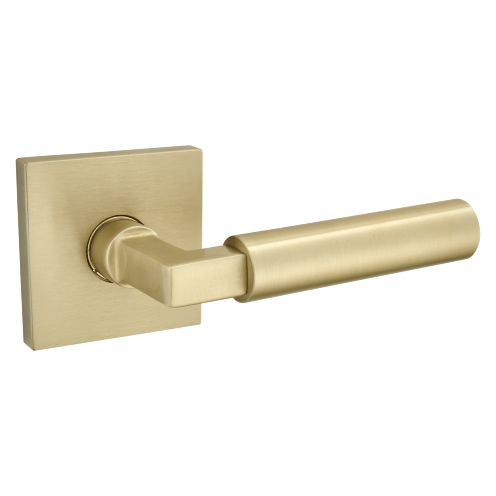 Baldwin L029 Gramercy Lever Set with R017 Rose Vintage Brass / Full Dummy / Reversible