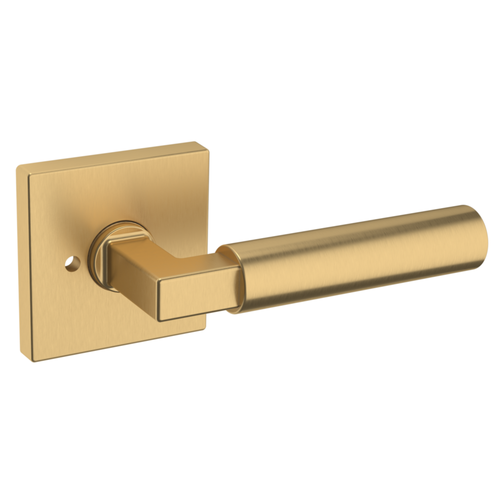 Baldwin L029 Gramercy Lever Set with R017 Rose Vintage Brass / Privacy / Reversible