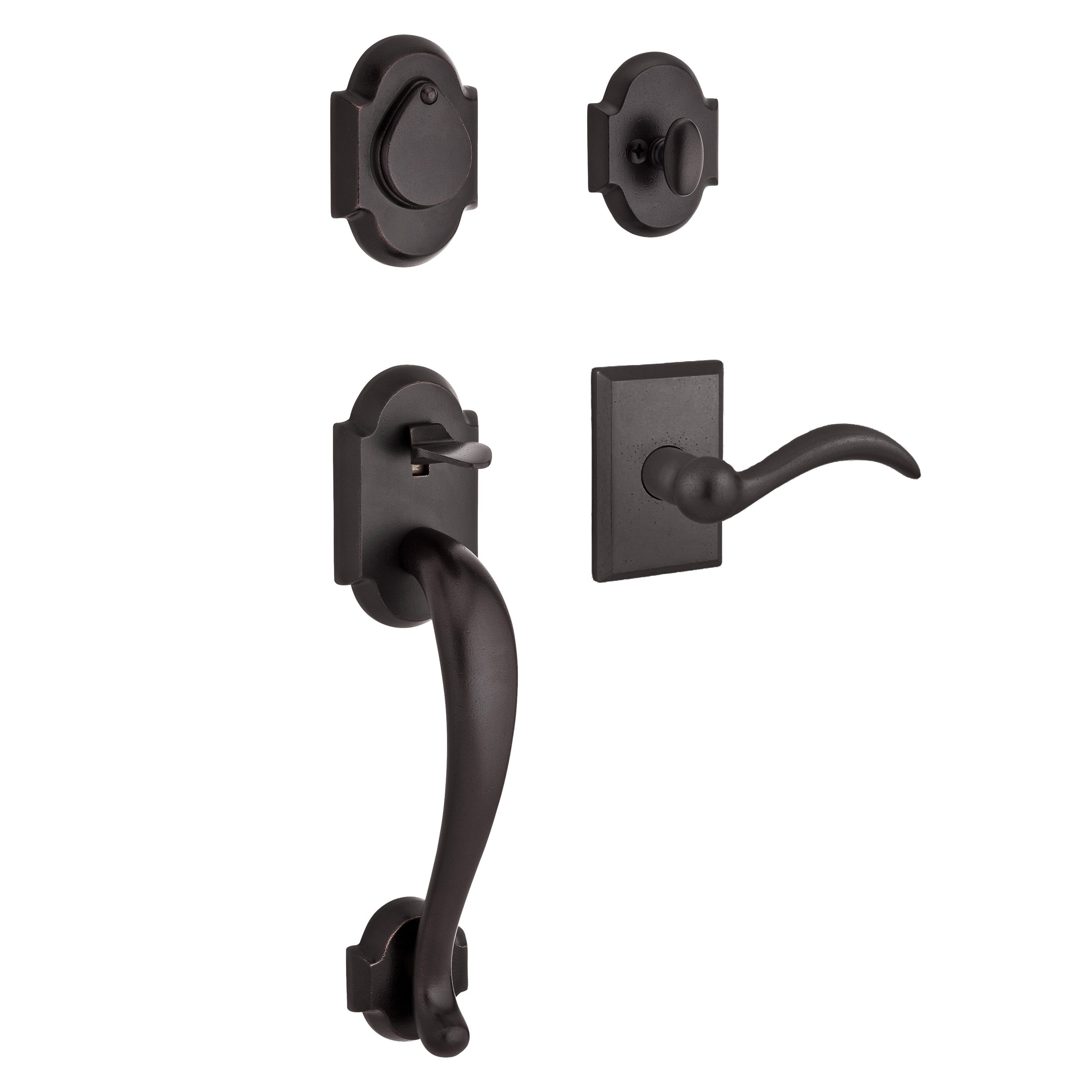 Baldwin Reserve Adirondack Single Cylinder Handleset With Arch Lever