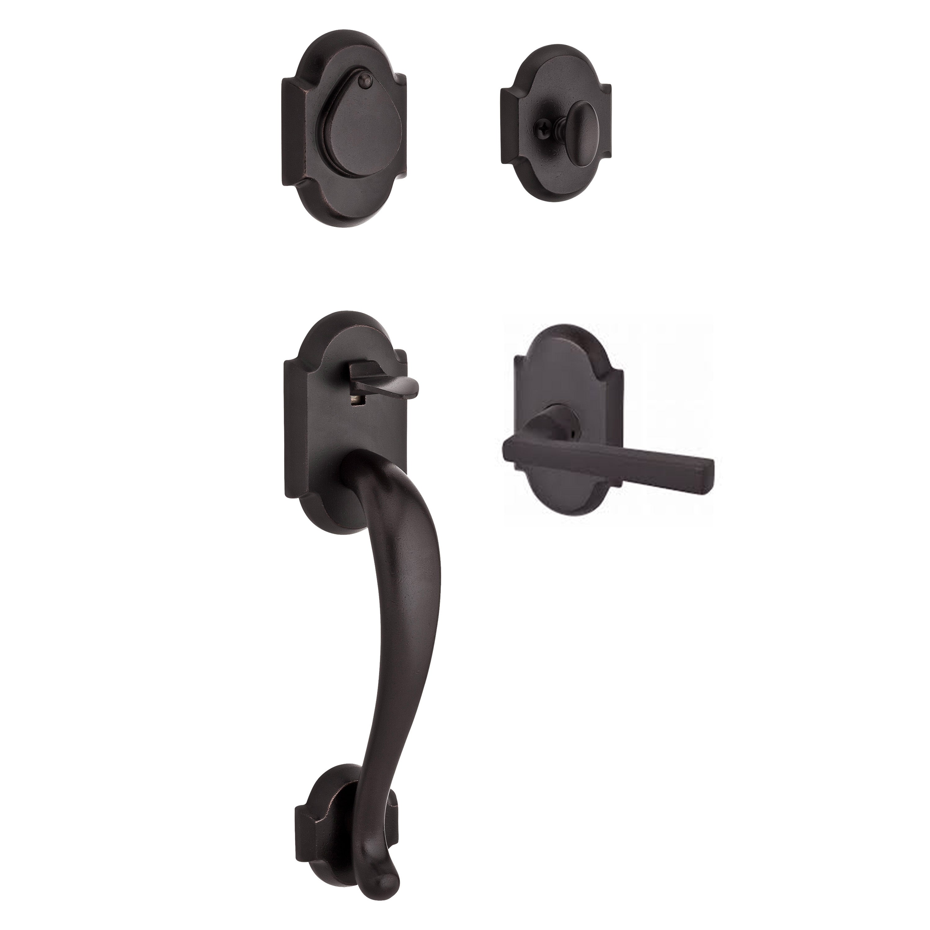 Baldwin Reserve Adirondack Single Cylinder Handleset With Taper Lever
