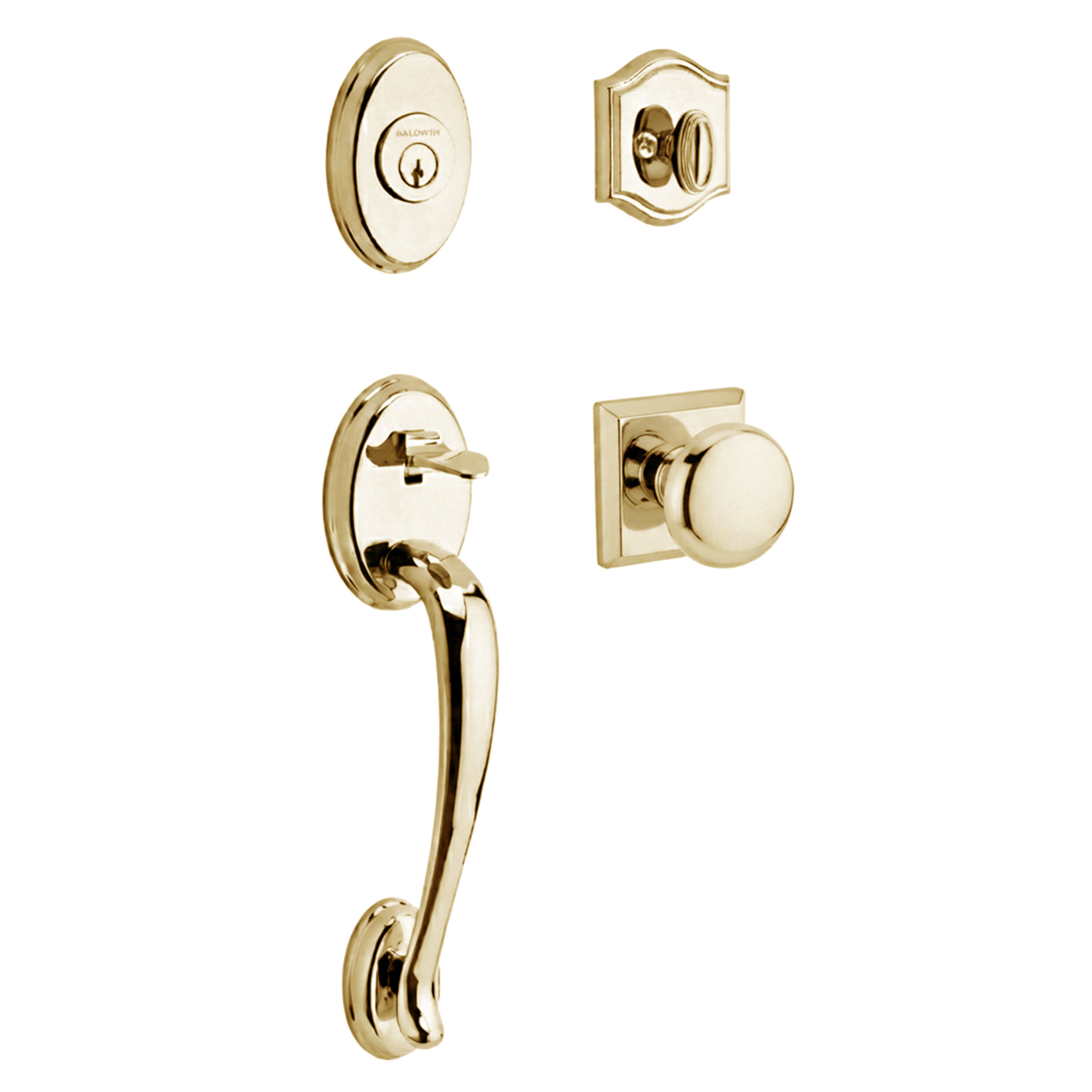 Baldwin Reserve Columbus Single Cylinder Handleset With Round Knob