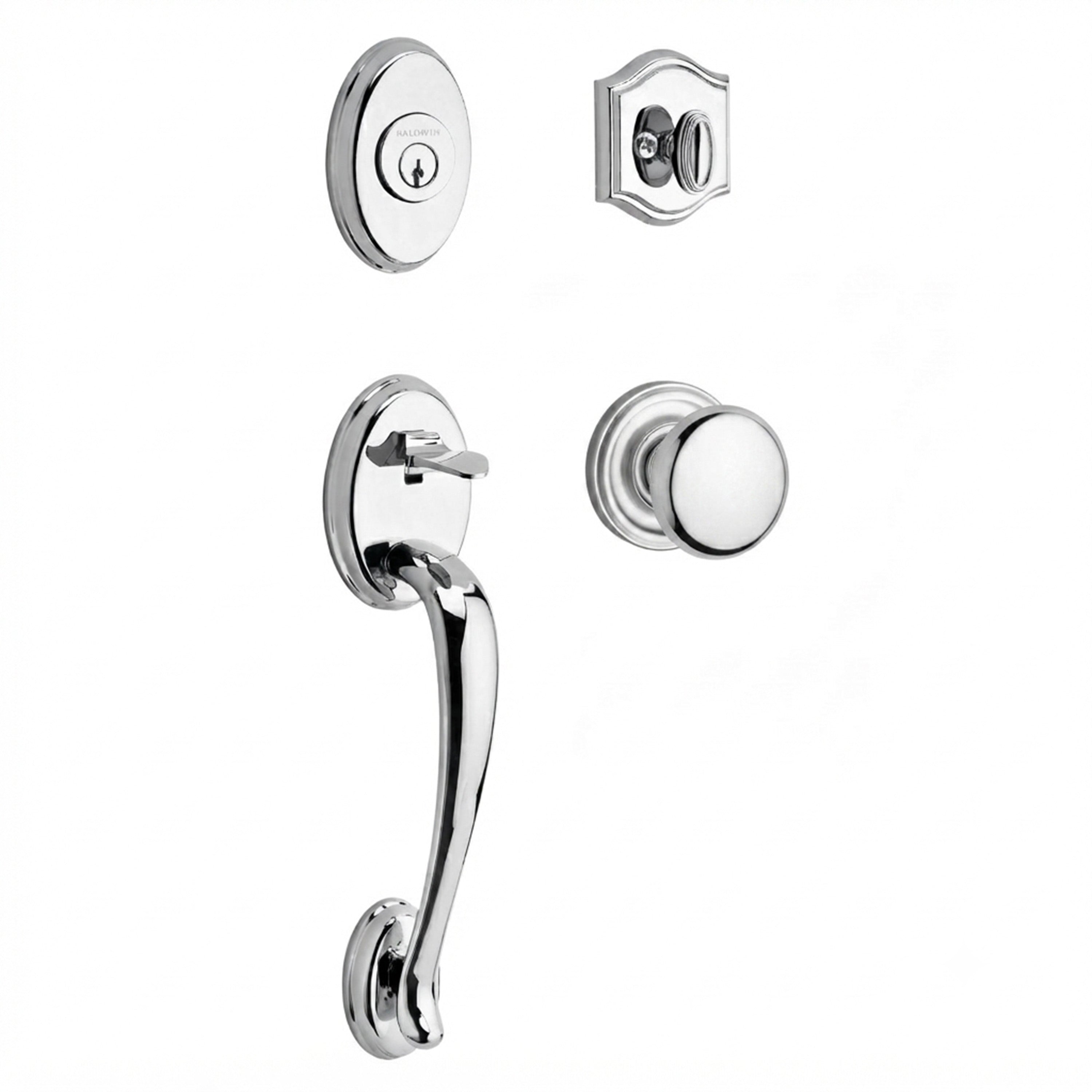 Baldwin Reserve Columbus Single Cylinder Handleset With Round Knob