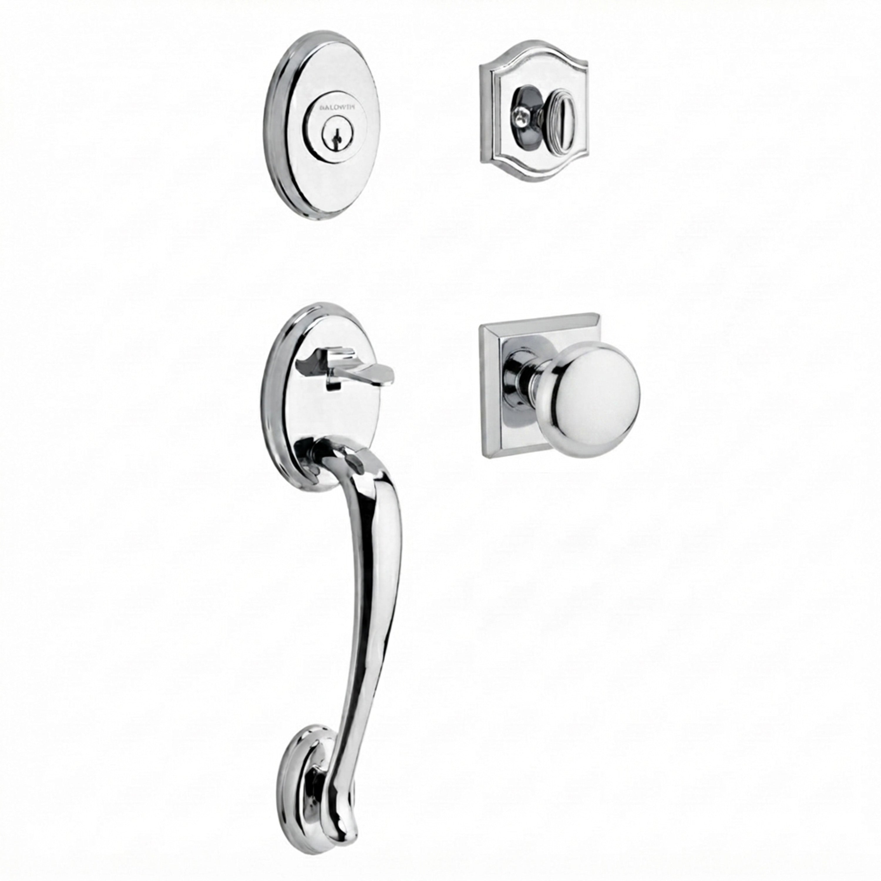 Baldwin Reserve Columbus Single Cylinder Handleset With Round Knob