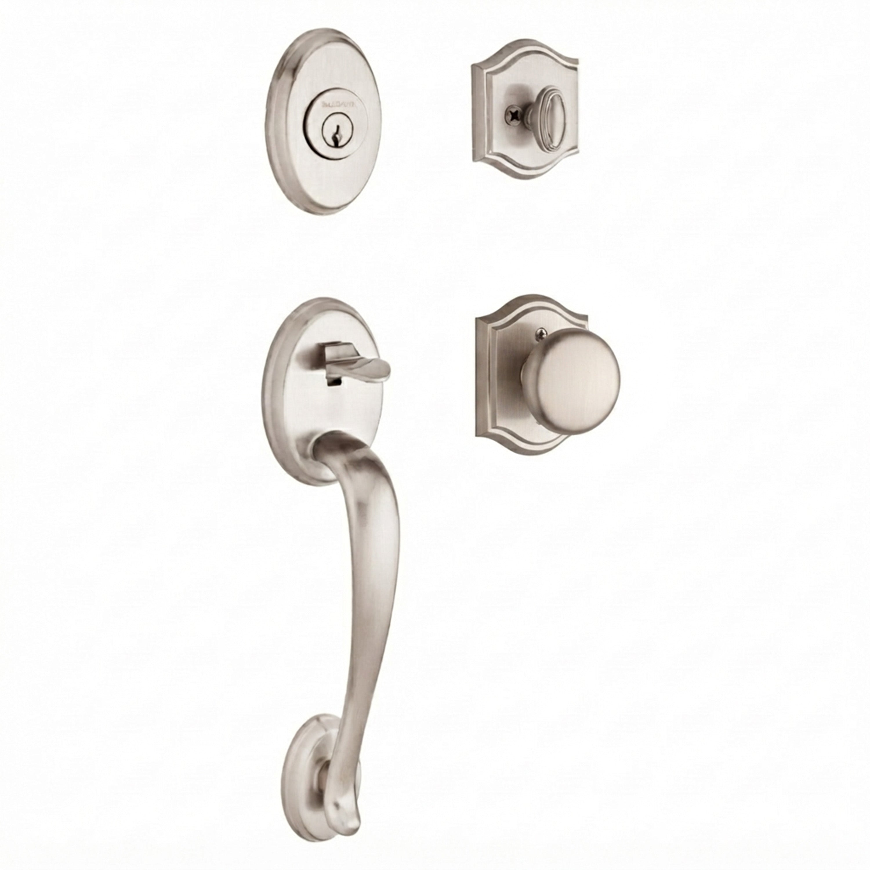 Baldwin Reserve Columbus Single Cylinder Handleset With Round Knob