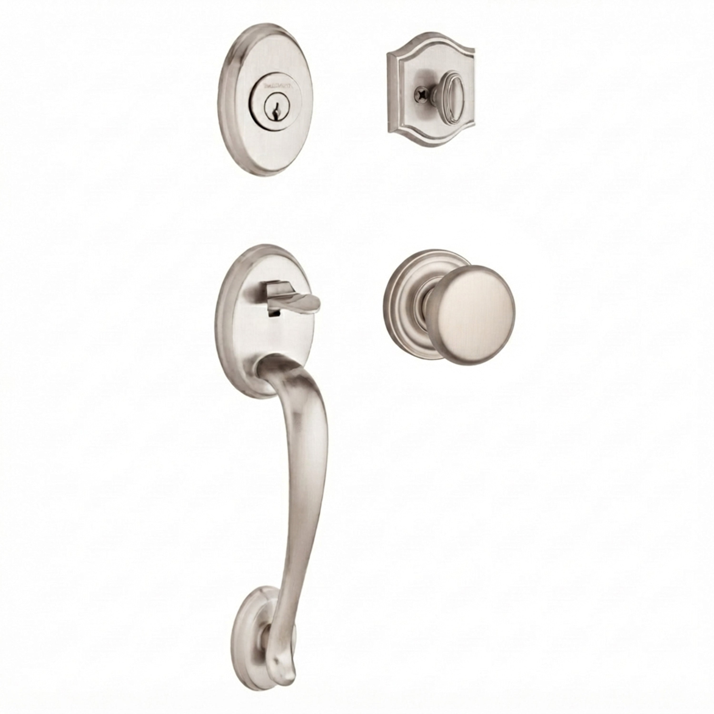 Baldwin Reserve Columbus Single Cylinder Handleset With Round Knob