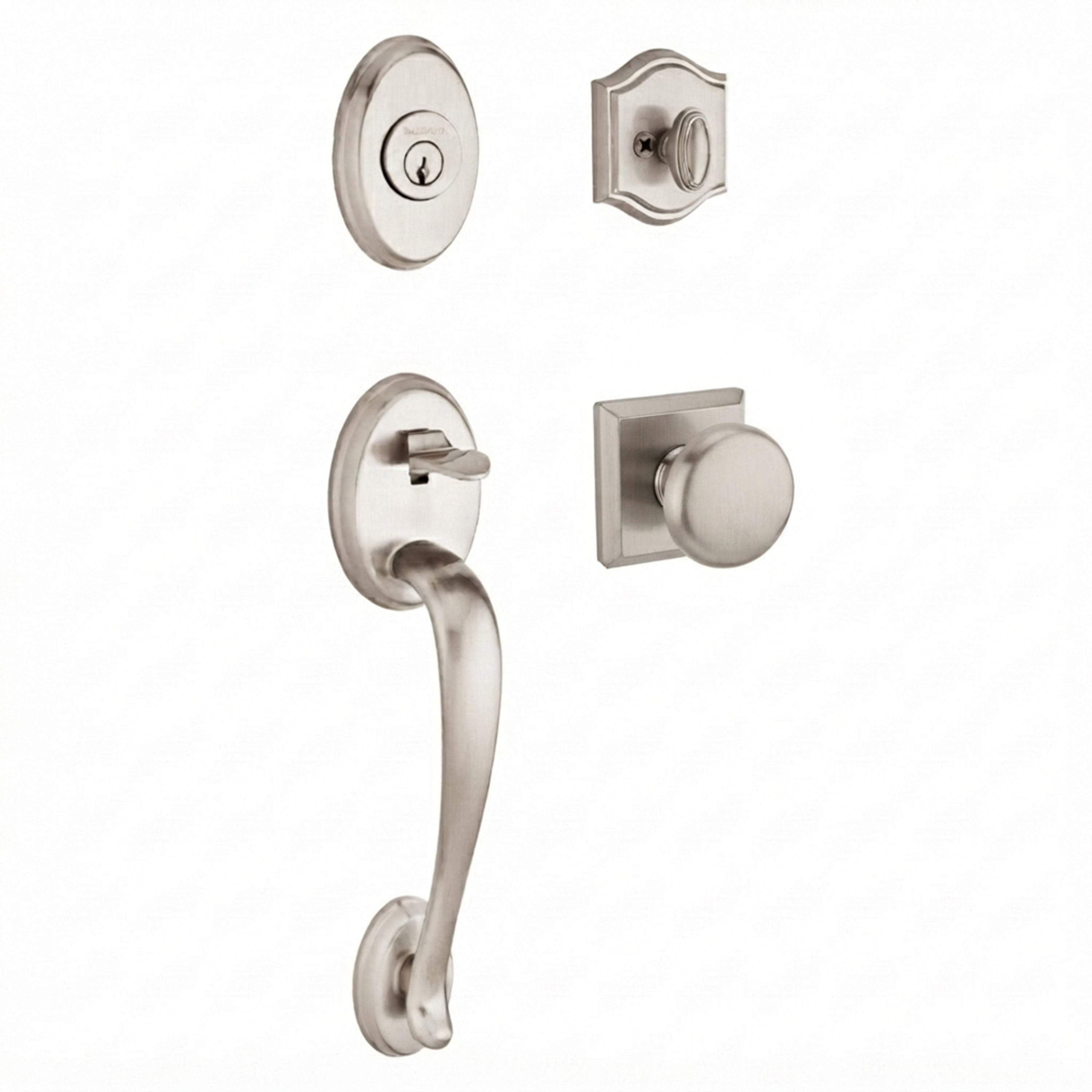 Baldwin Reserve Columbus Single Cylinder Handleset With Round Knob