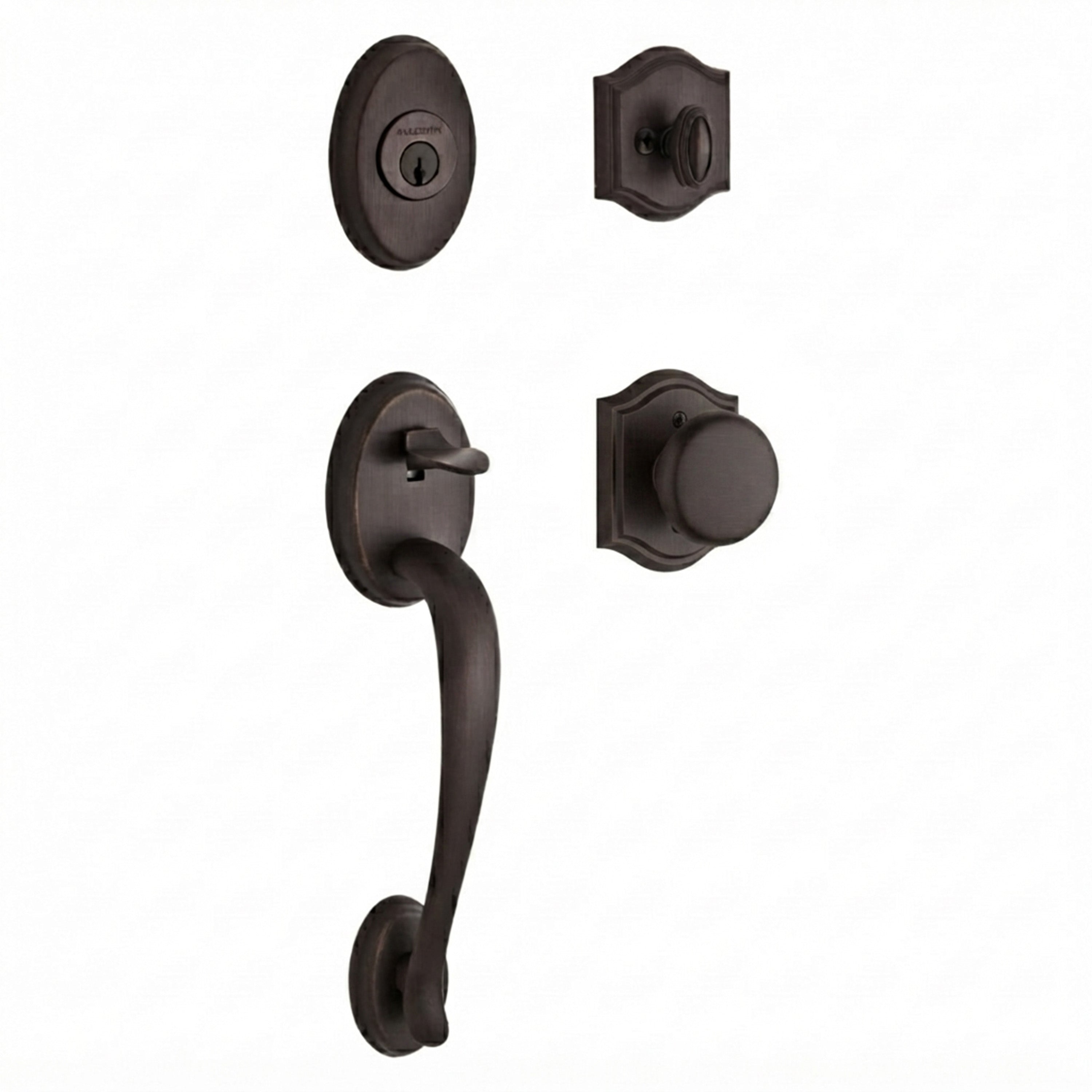 Baldwin Reserve Columbus Single Cylinder Handleset With Round Knob