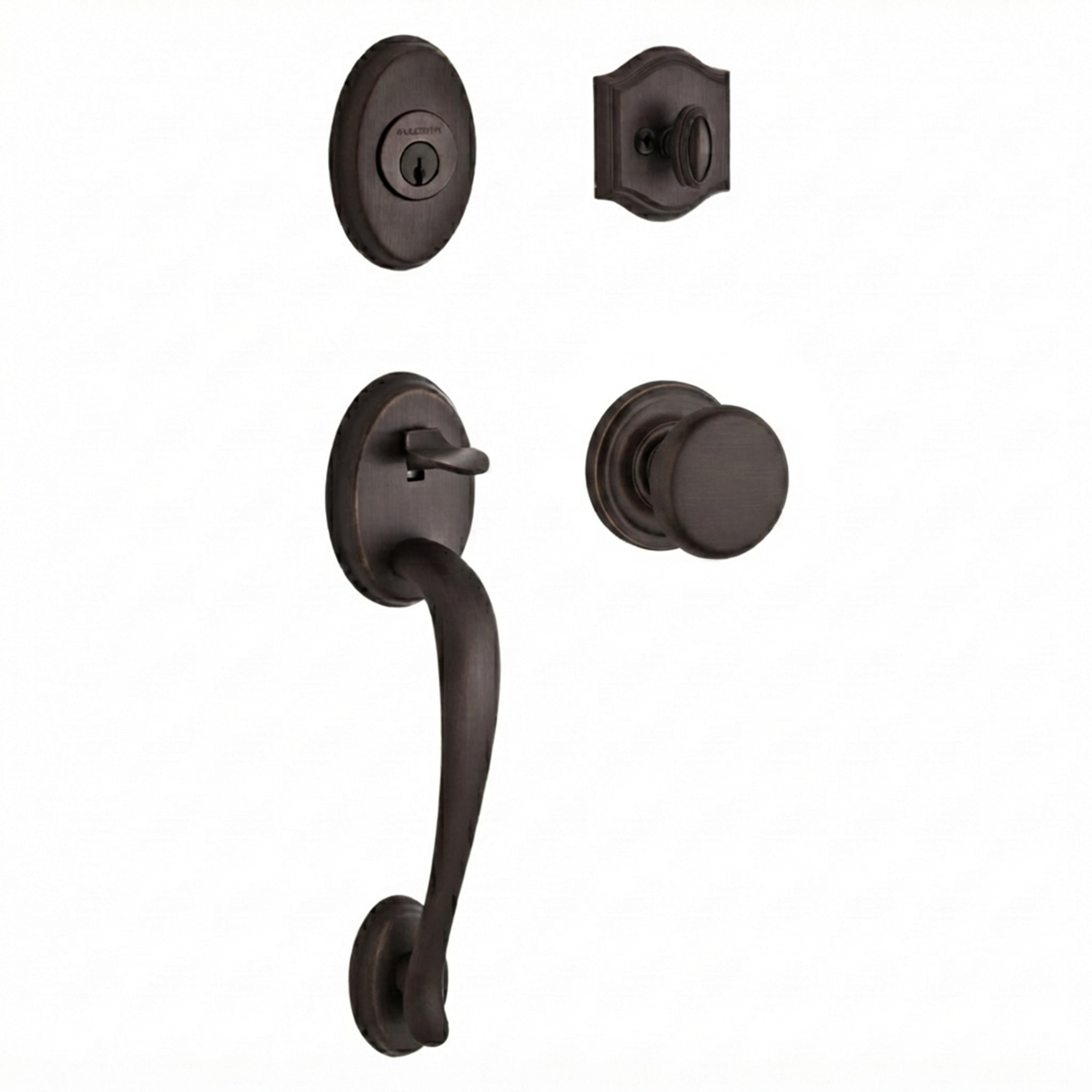 Baldwin Reserve Columbus Single Cylinder Handleset With Round Knob