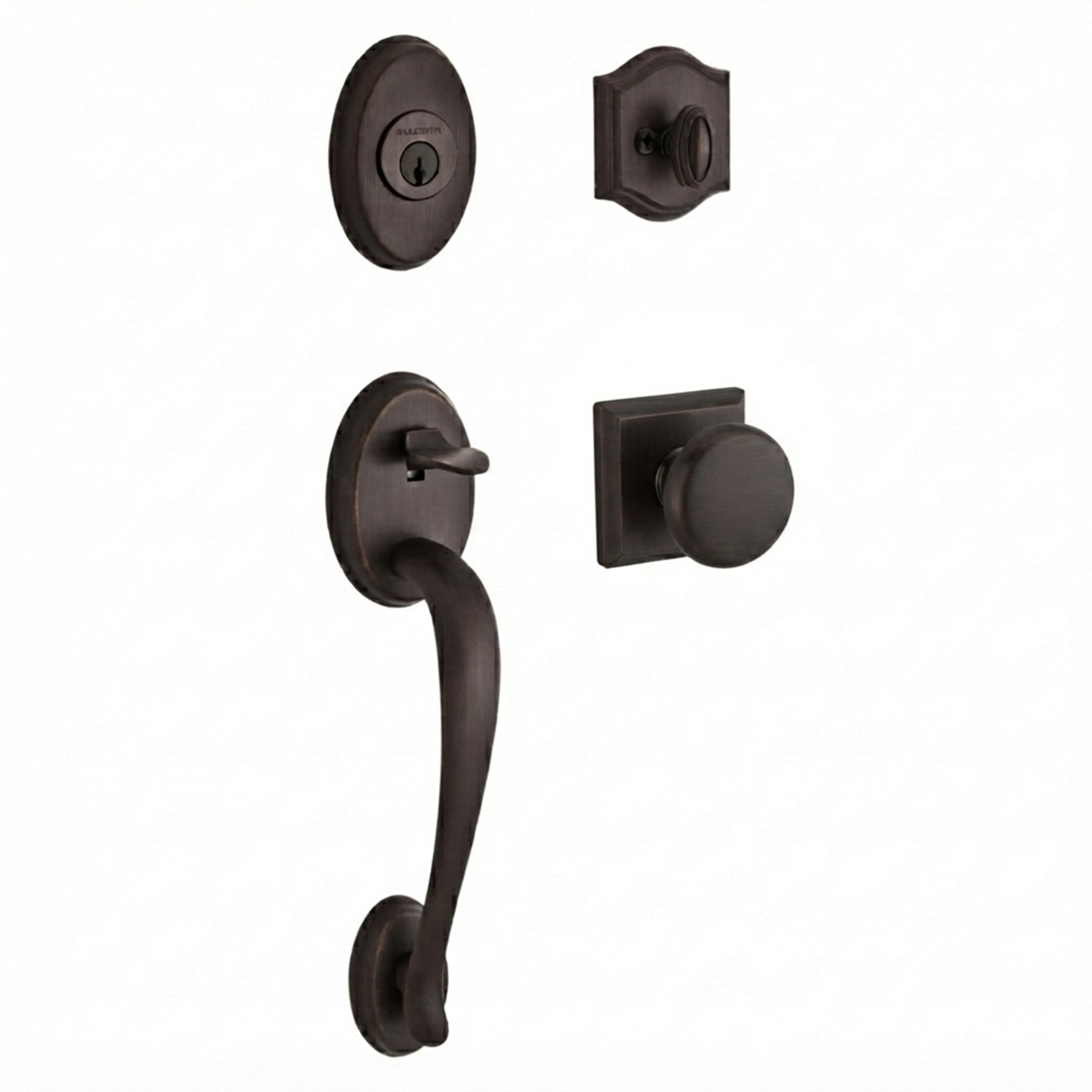 Baldwin Reserve Columbus Single Cylinder Handleset With Round Knob