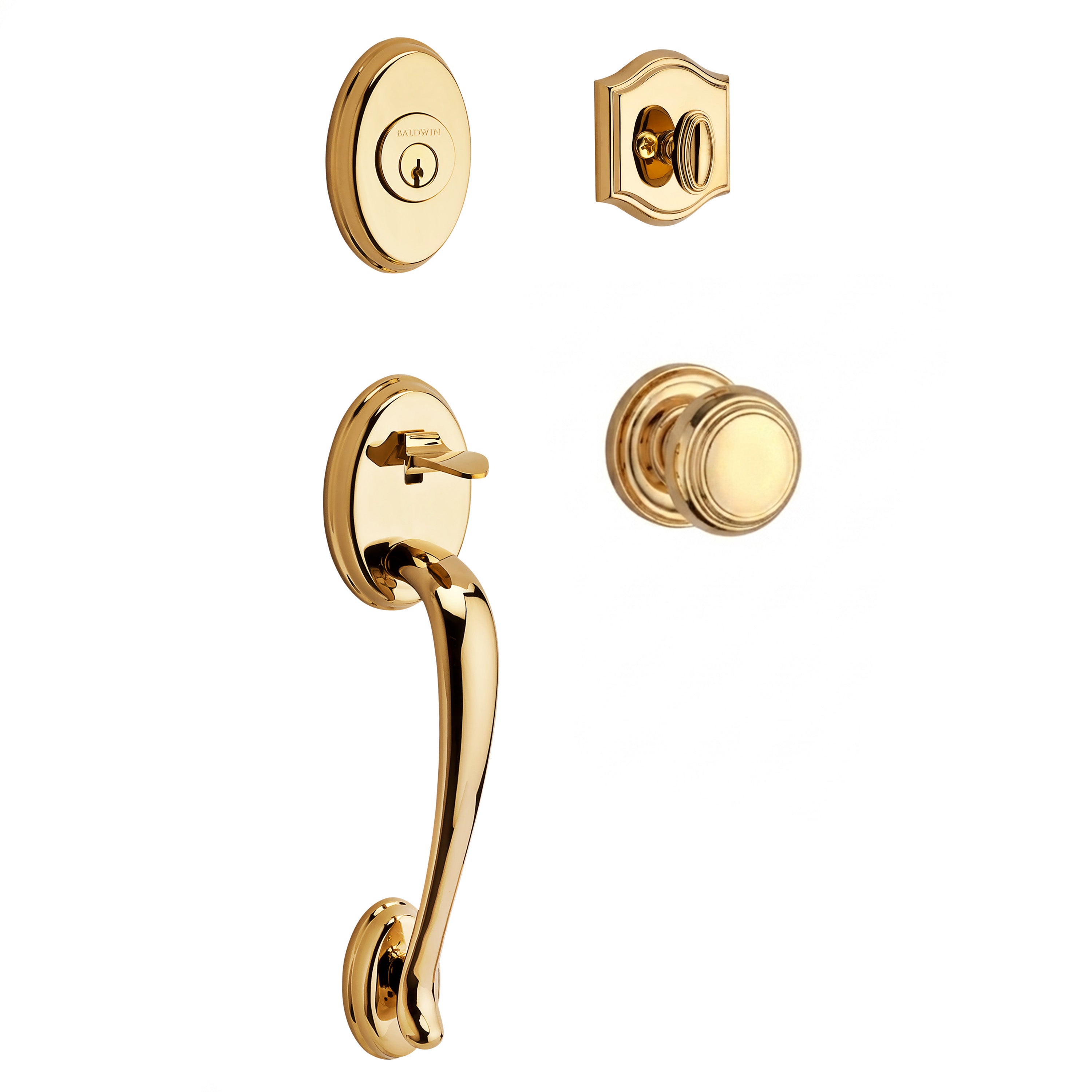Baldwin Reserve Columbus Single Cylinder Handleset With Traditional Knob