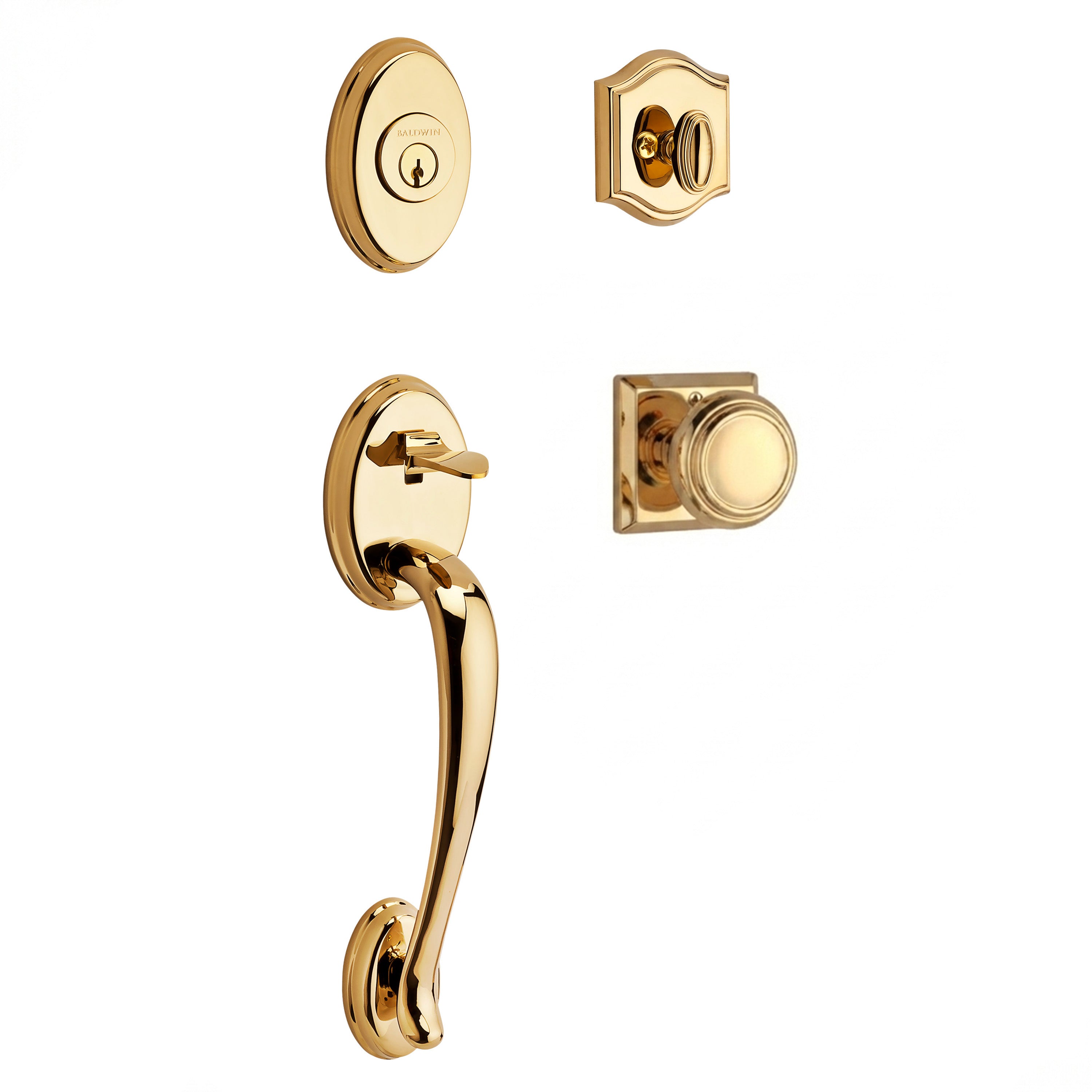 Baldwin Reserve Columbus Single Cylinder Handleset With Traditional Knob