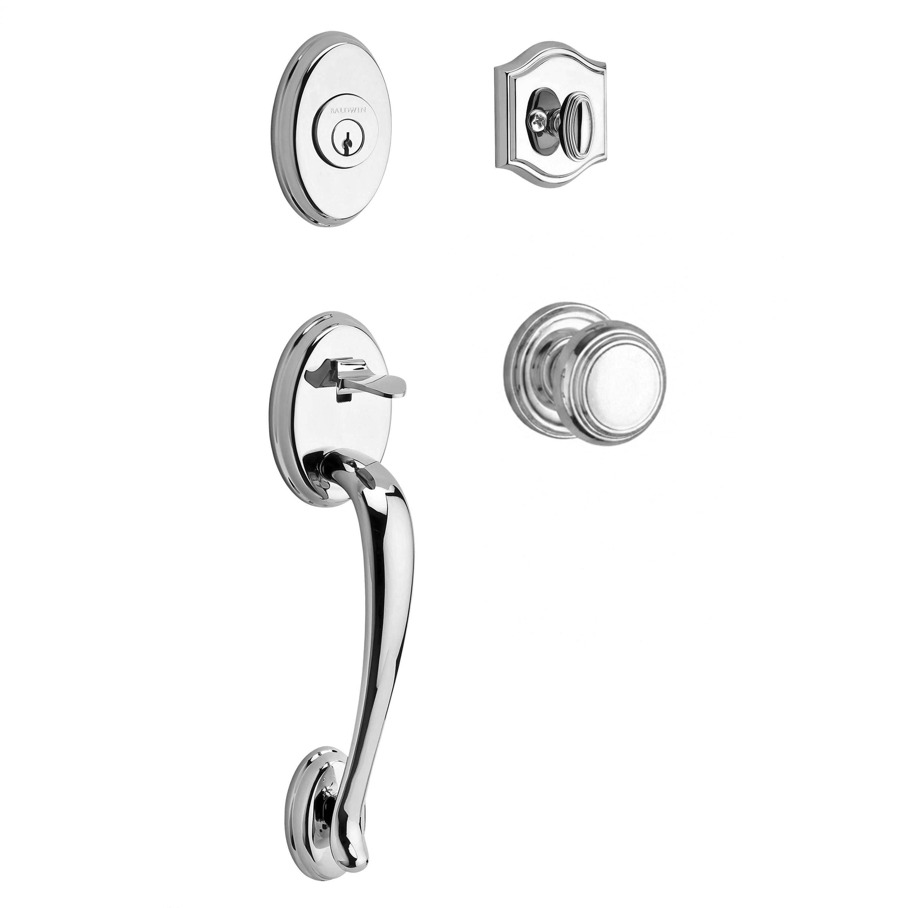 Baldwin Reserve Columbus Single Cylinder Handleset With Traditional Knob