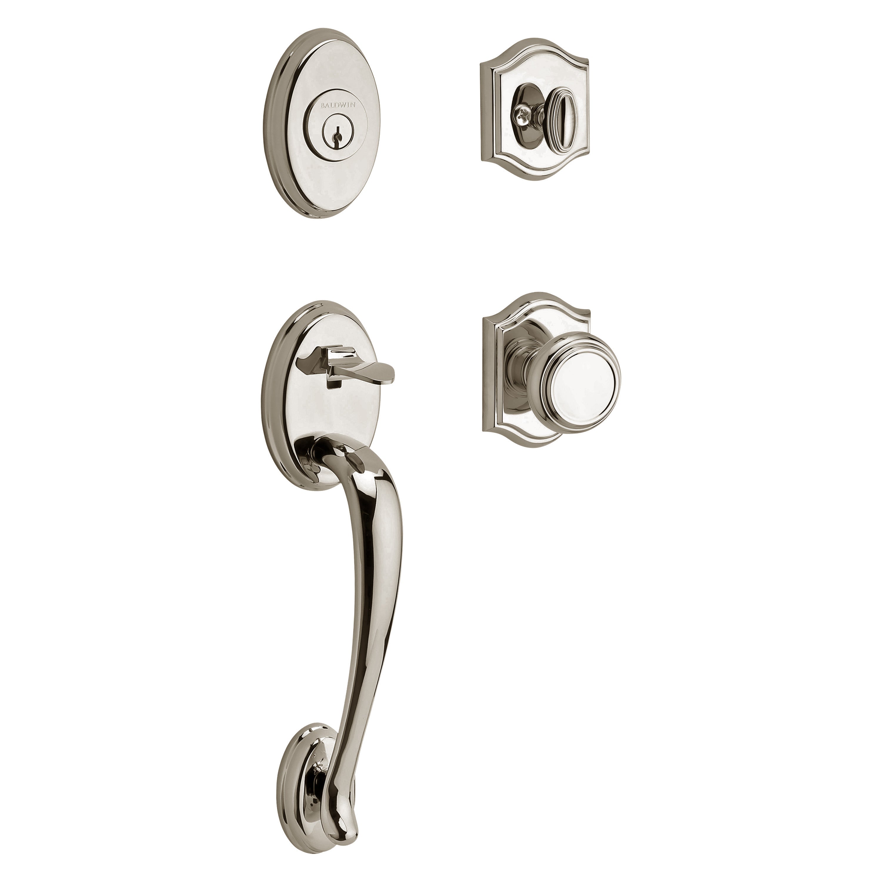 Baldwin Reserve Columbus Single Cylinder Handleset With Traditional Knob