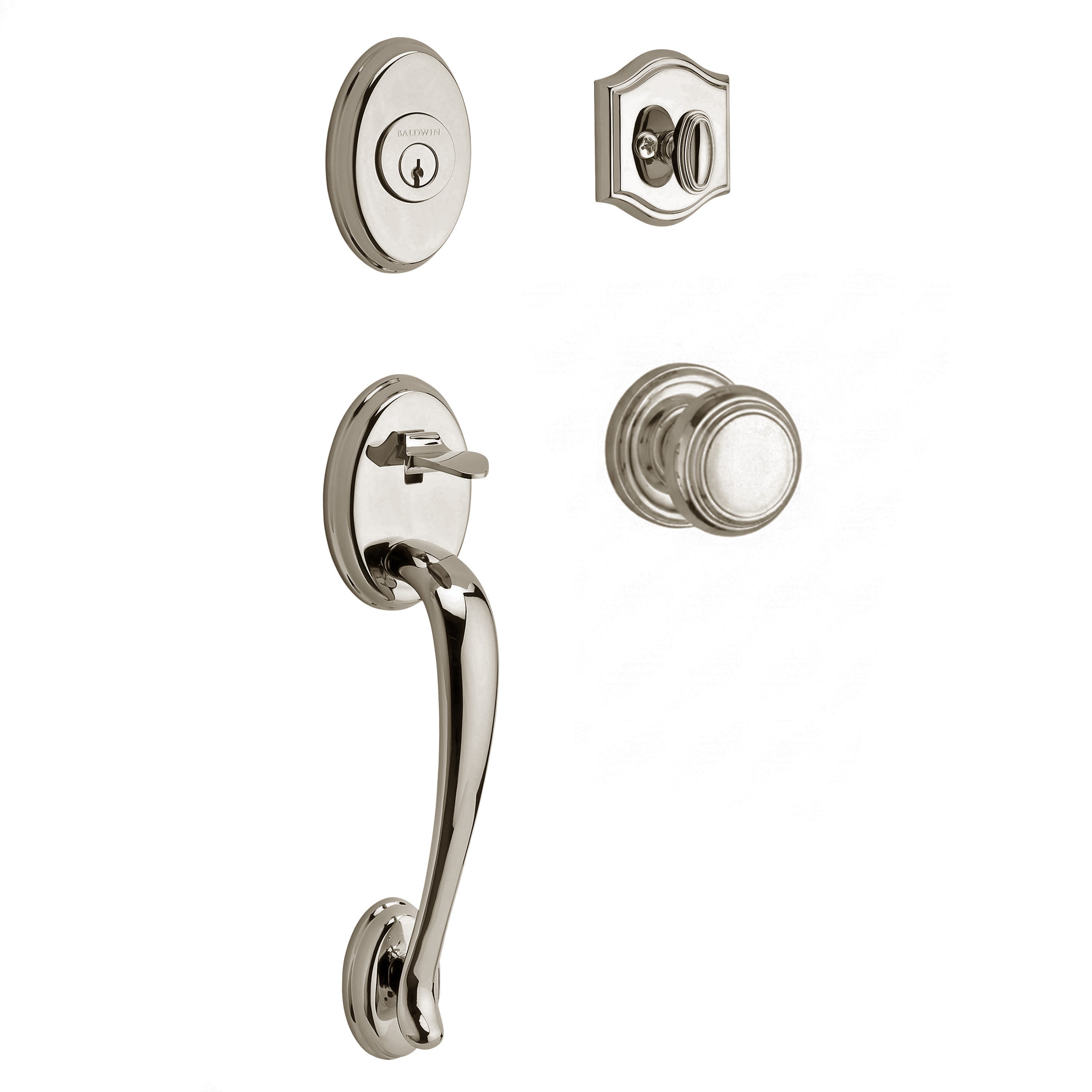 Baldwin Reserve Columbus Single Cylinder Handleset With Traditional Knob
