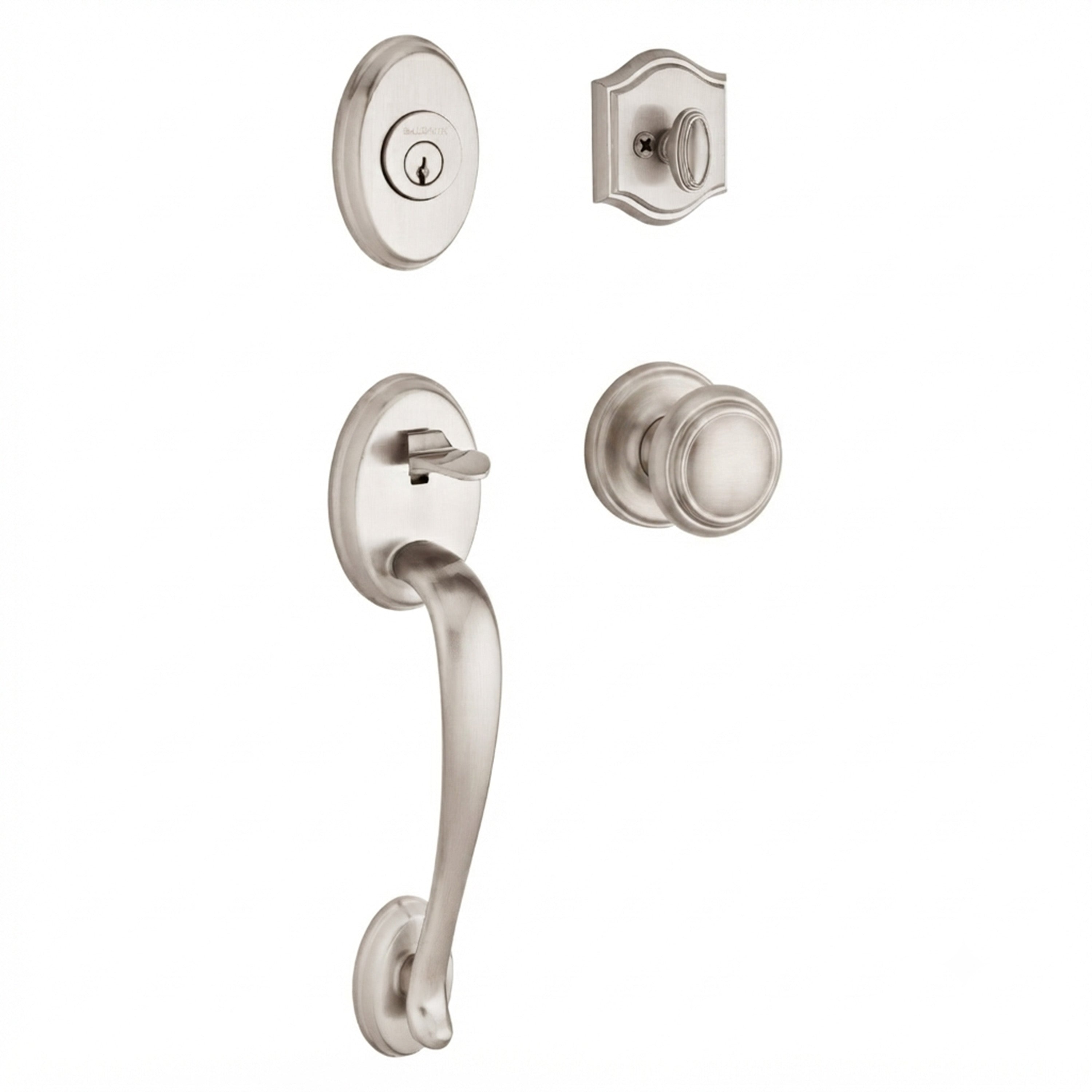 Baldwin Reserve Columbus Single Cylinder Handleset With Traditional Knob