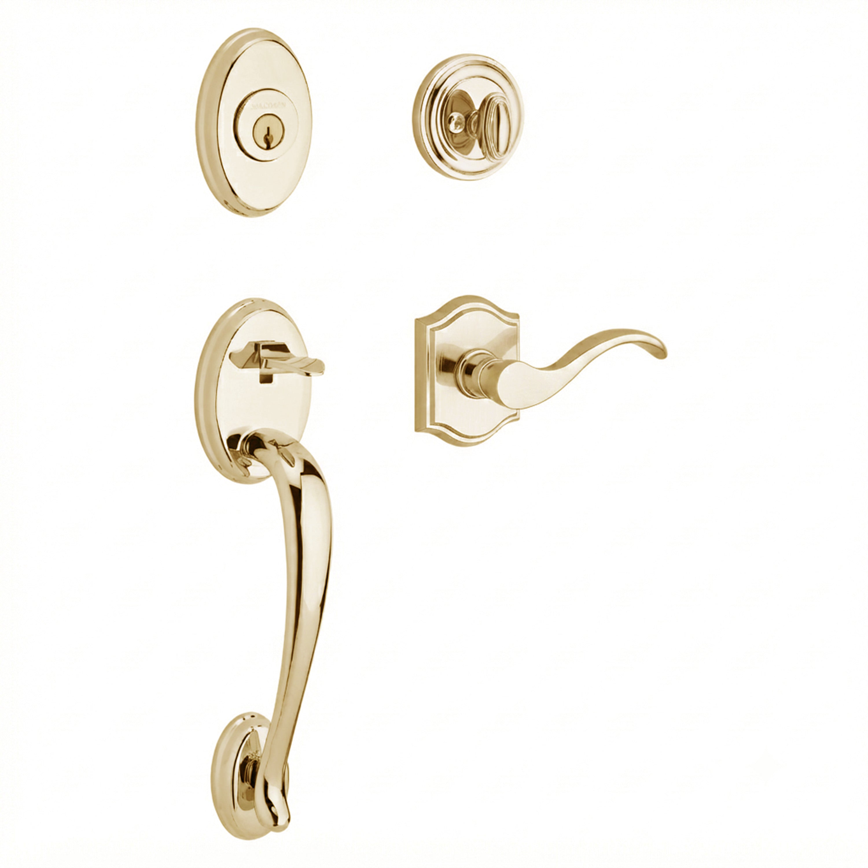 Baldwin Reserve Columbus Single Cylinder Handleset With Curve Lever