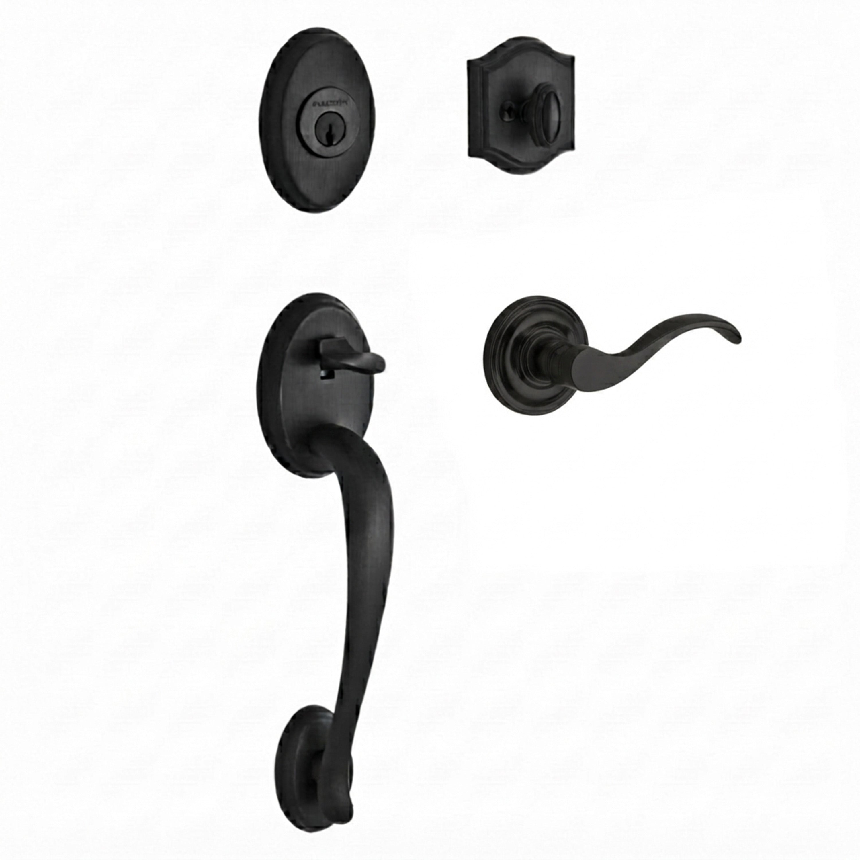 Baldwin Reserve Columbus Single Cylinder Handleset With Curve Lever