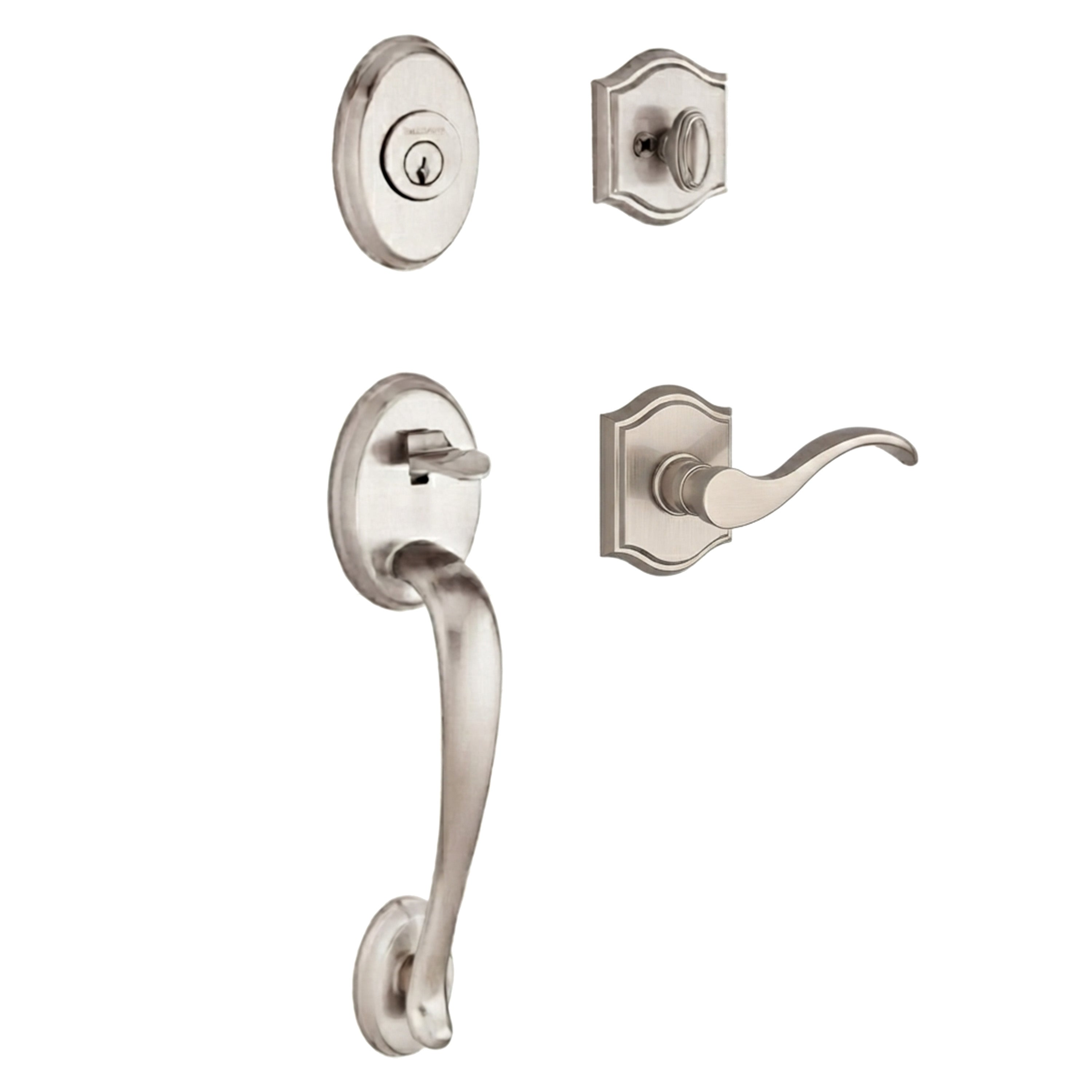 Baldwin Reserve Columbus Single Cylinder Handleset With Curve Lever