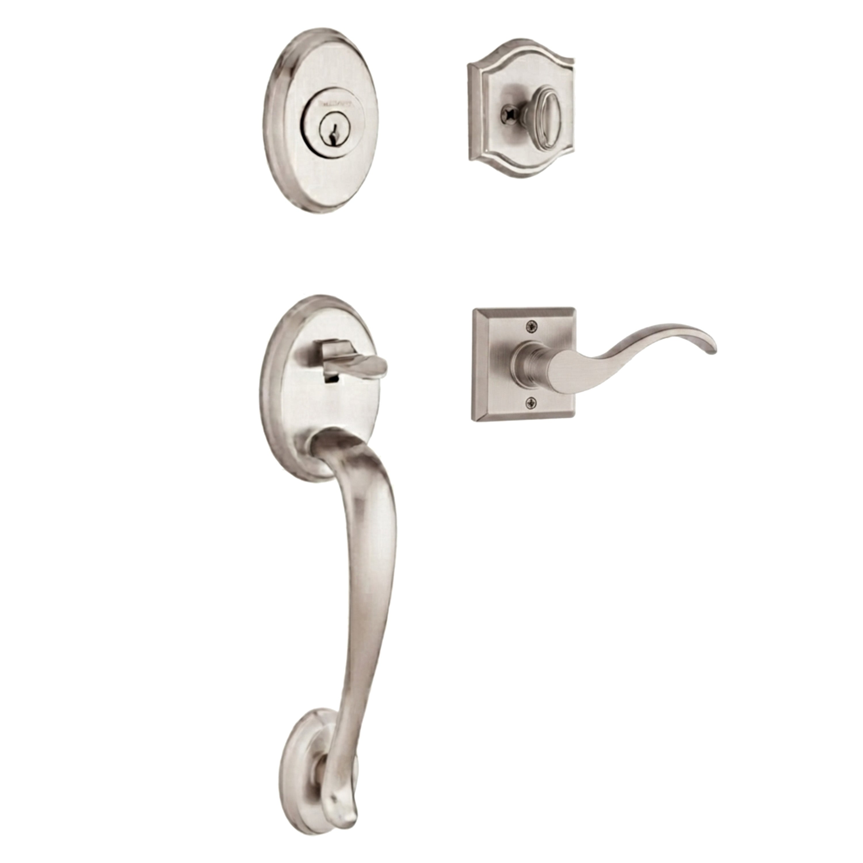 Baldwin Reserve Columbus Single Cylinder Handleset With Curve Lever