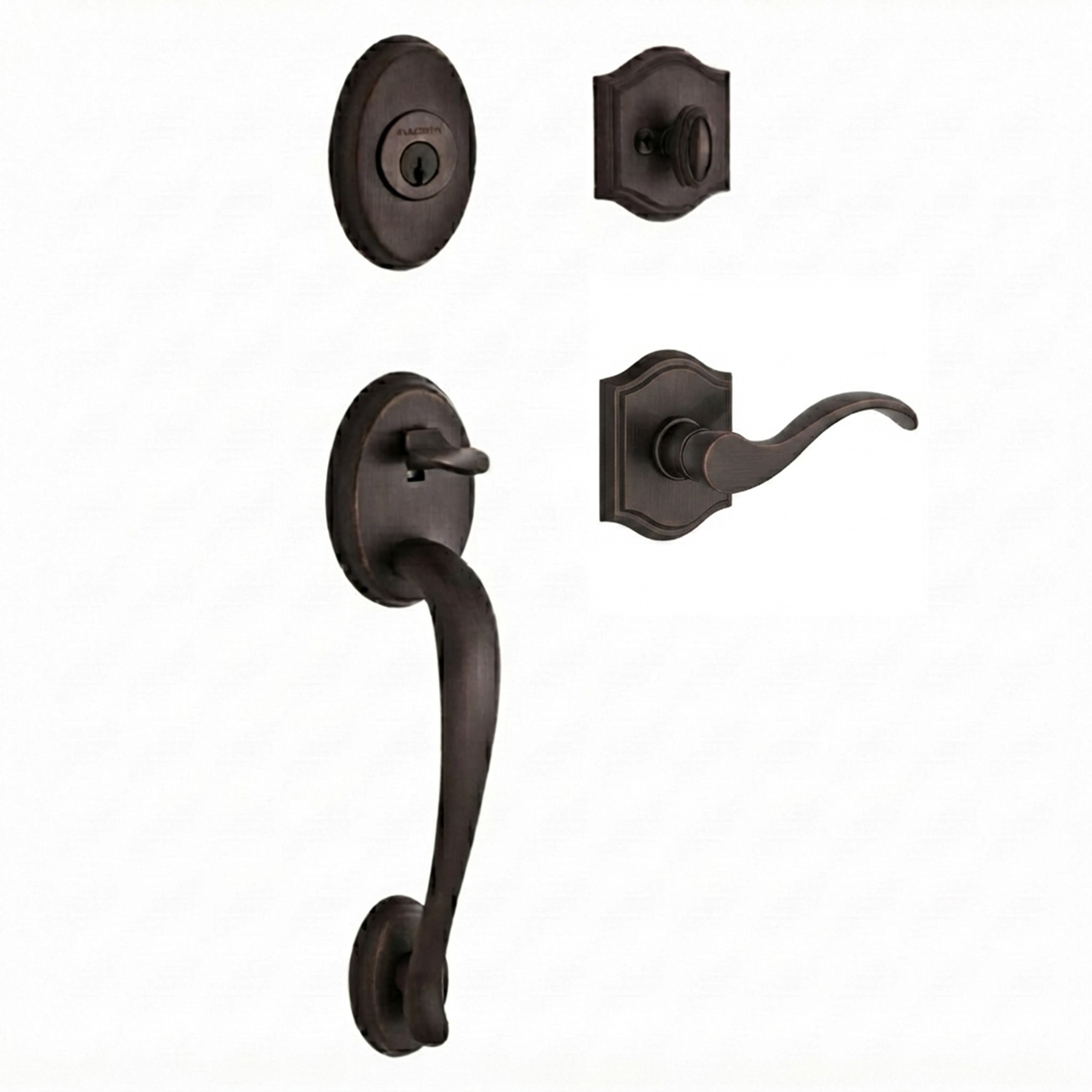 Baldwin Reserve Columbus Single Cylinder Handleset With Curve Lever