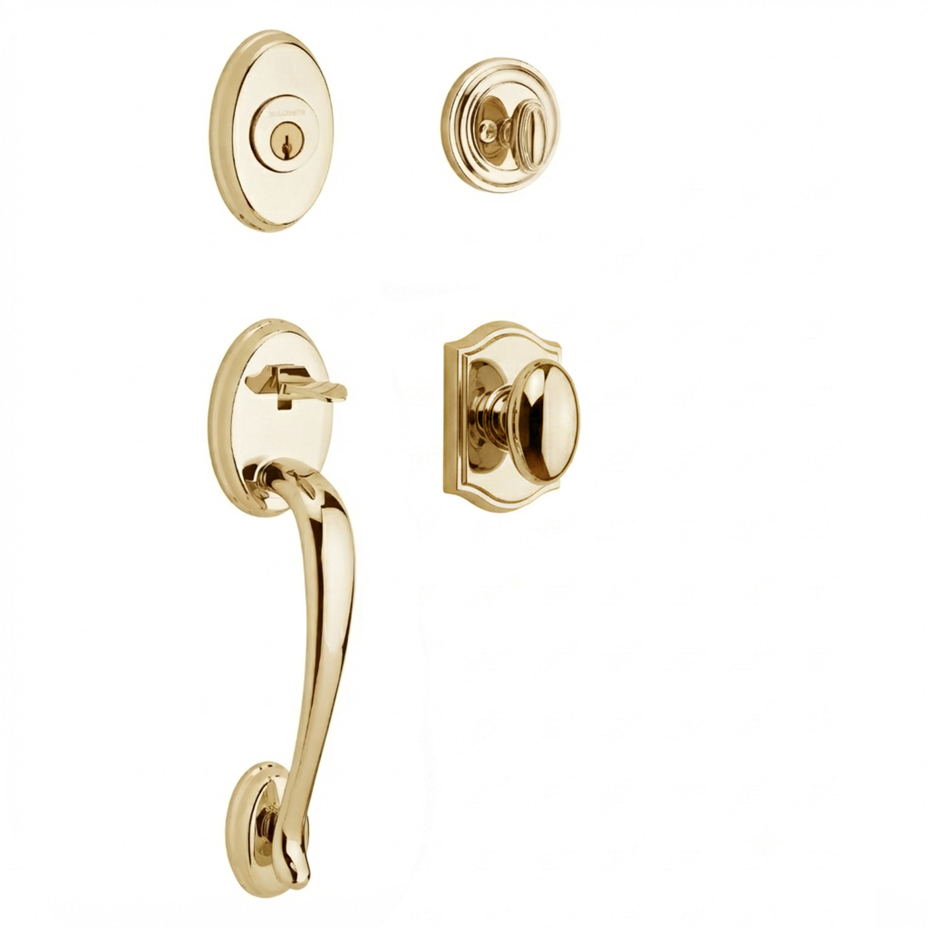 Baldwin Reserve Columbus Single Cylinder Handleset With Ellipse Knob