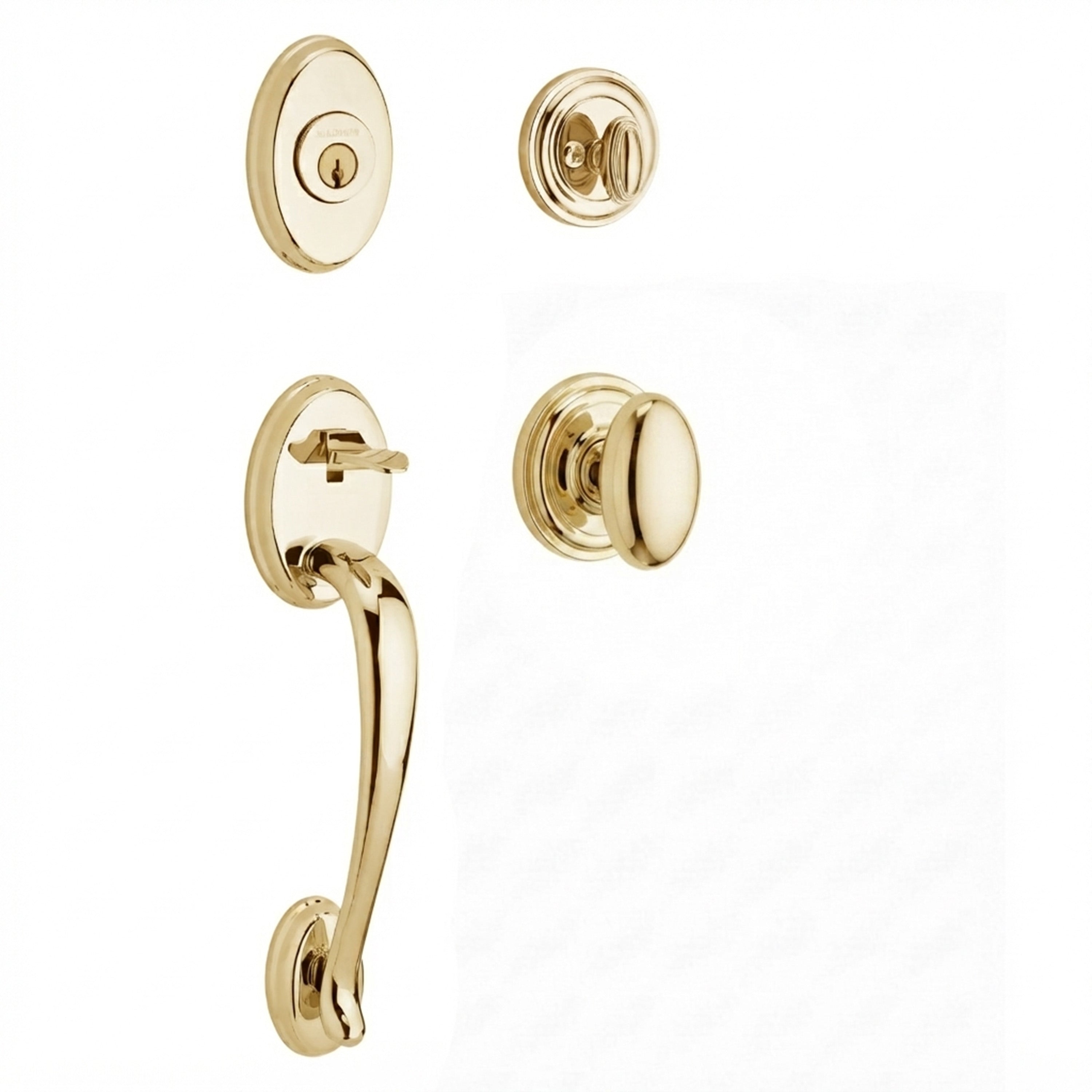 Baldwin Reserve Columbus Single Cylinder Handleset With Ellipse Knob