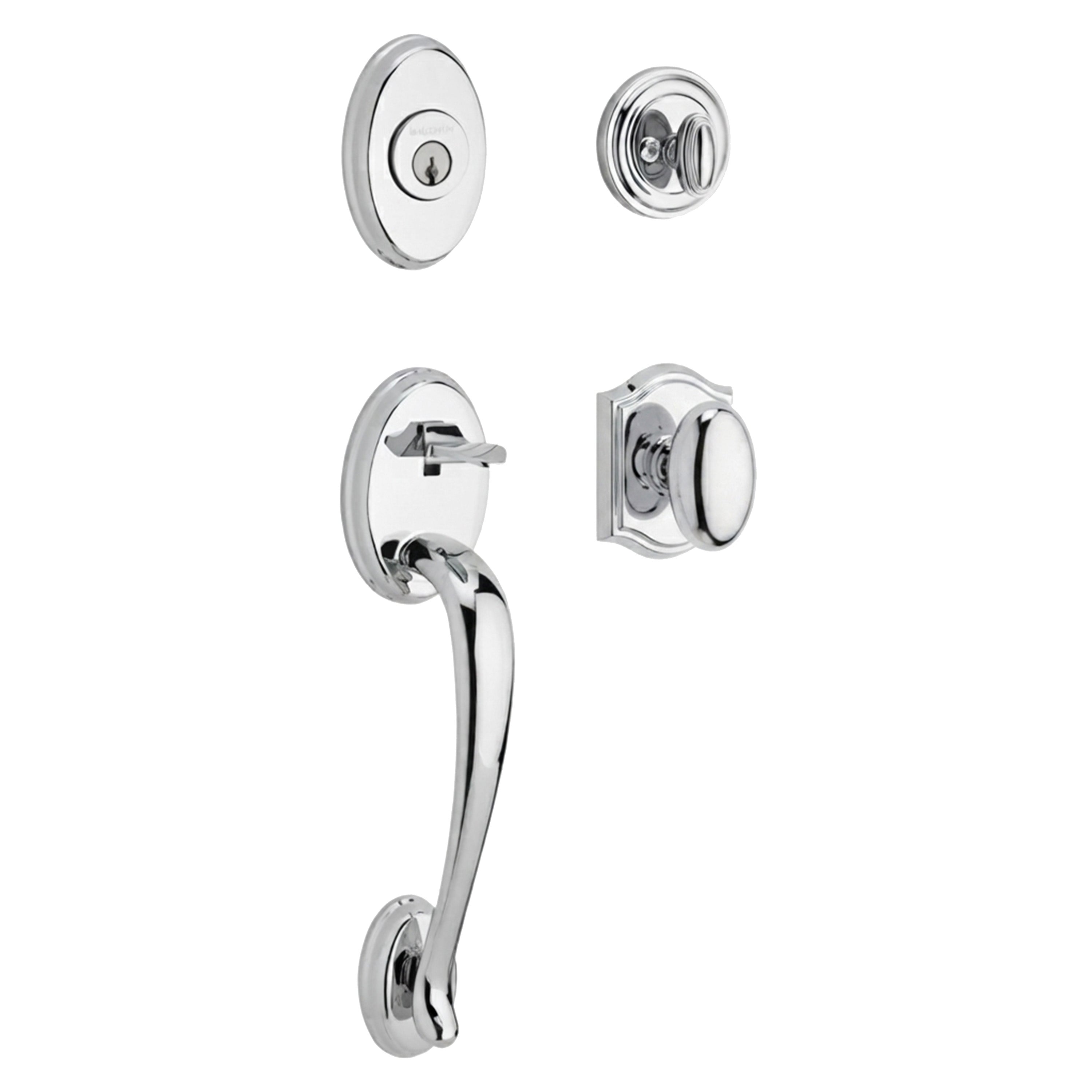 Baldwin Reserve Columbus Single Cylinder Handleset With Ellipse Knob