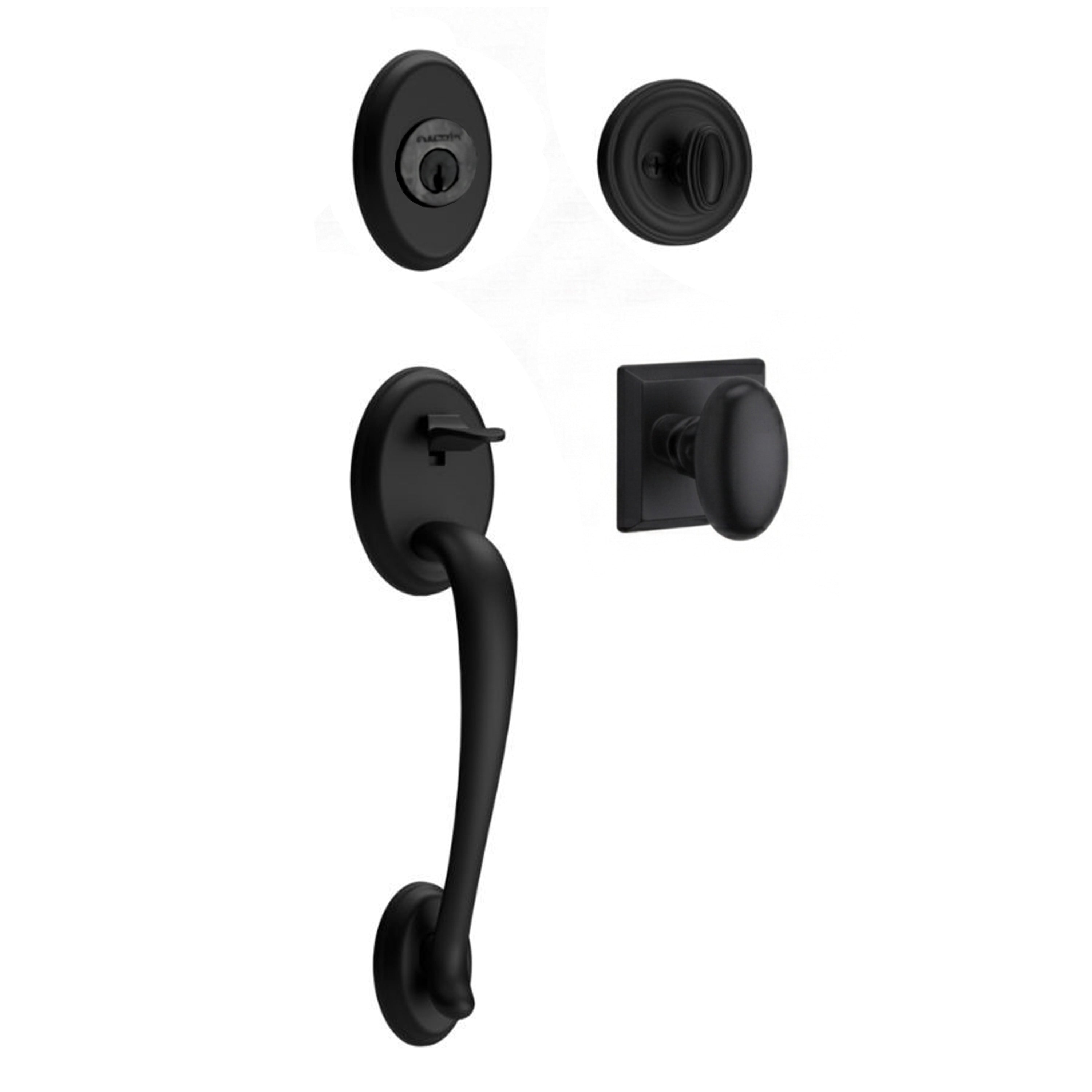 Baldwin Reserve Columbus Single Cylinder Handleset With Ellipse Knob