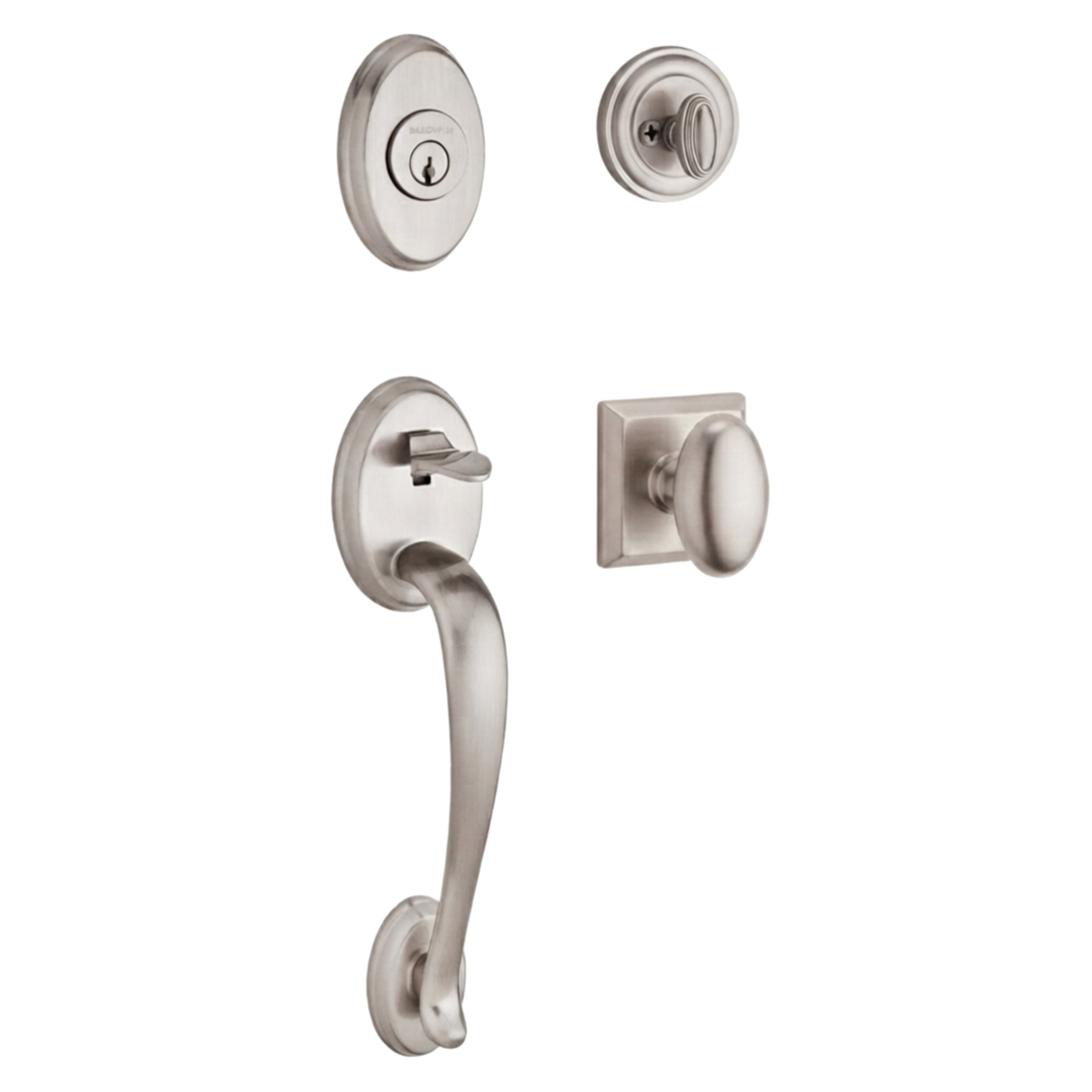 Baldwin Reserve Columbus Single Cylinder Handleset With Ellipse Knob