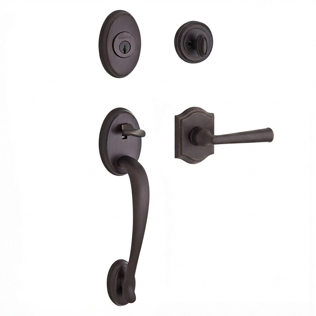 Baldwin Reserve Columbus Single Cylinder Handleset With Federal Lever