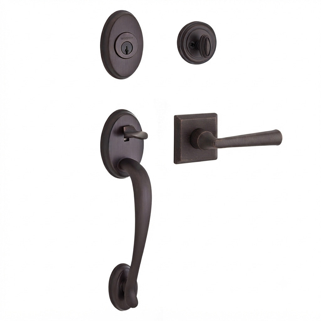 Baldwin Reserve Columbus Single Cylinder Handleset With Federal Lever