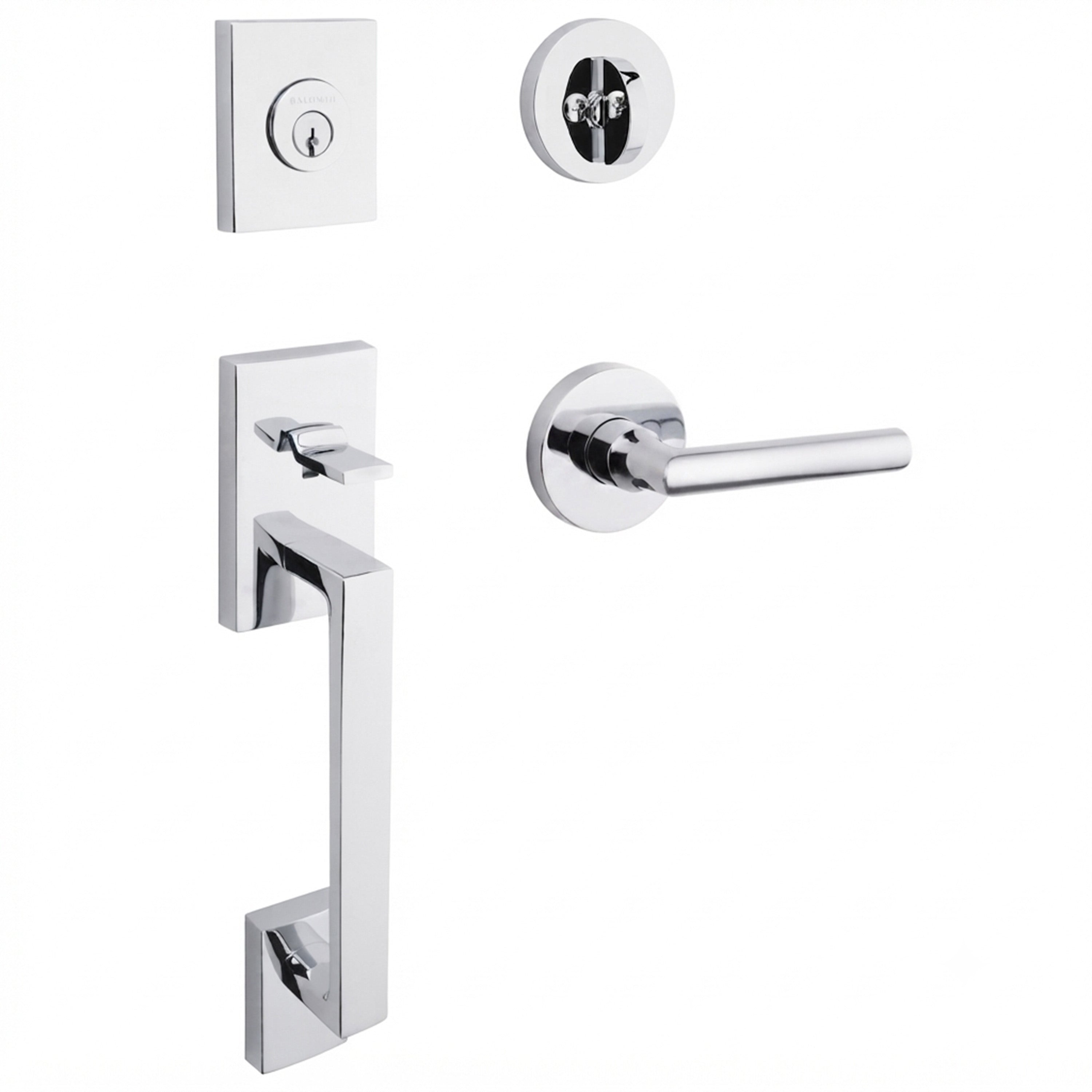 Baldwin Reserve La Jolla Single Cylinder Handleset With Square Lever