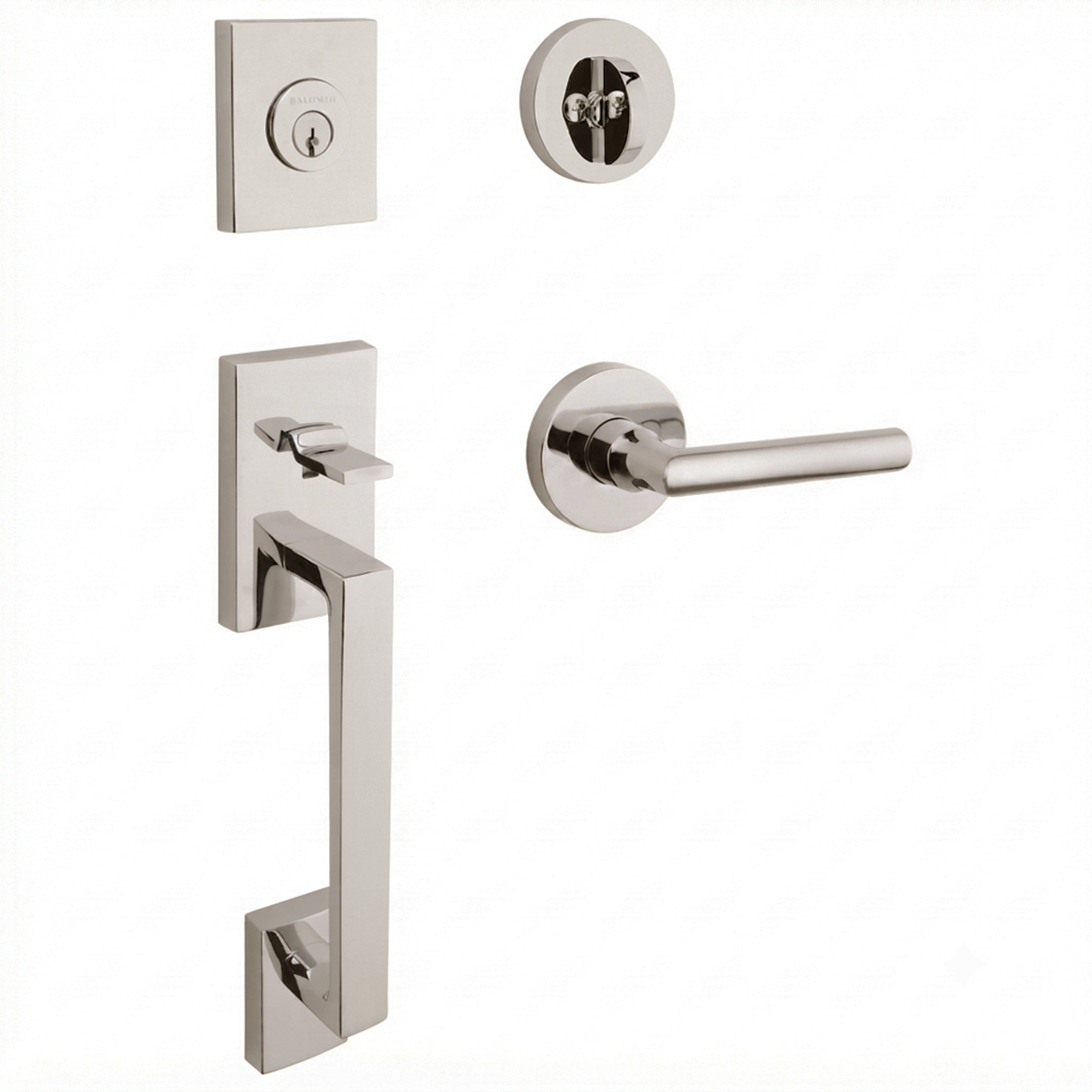 Baldwin Reserve La Jolla Single Cylinder Handleset With Square Lever