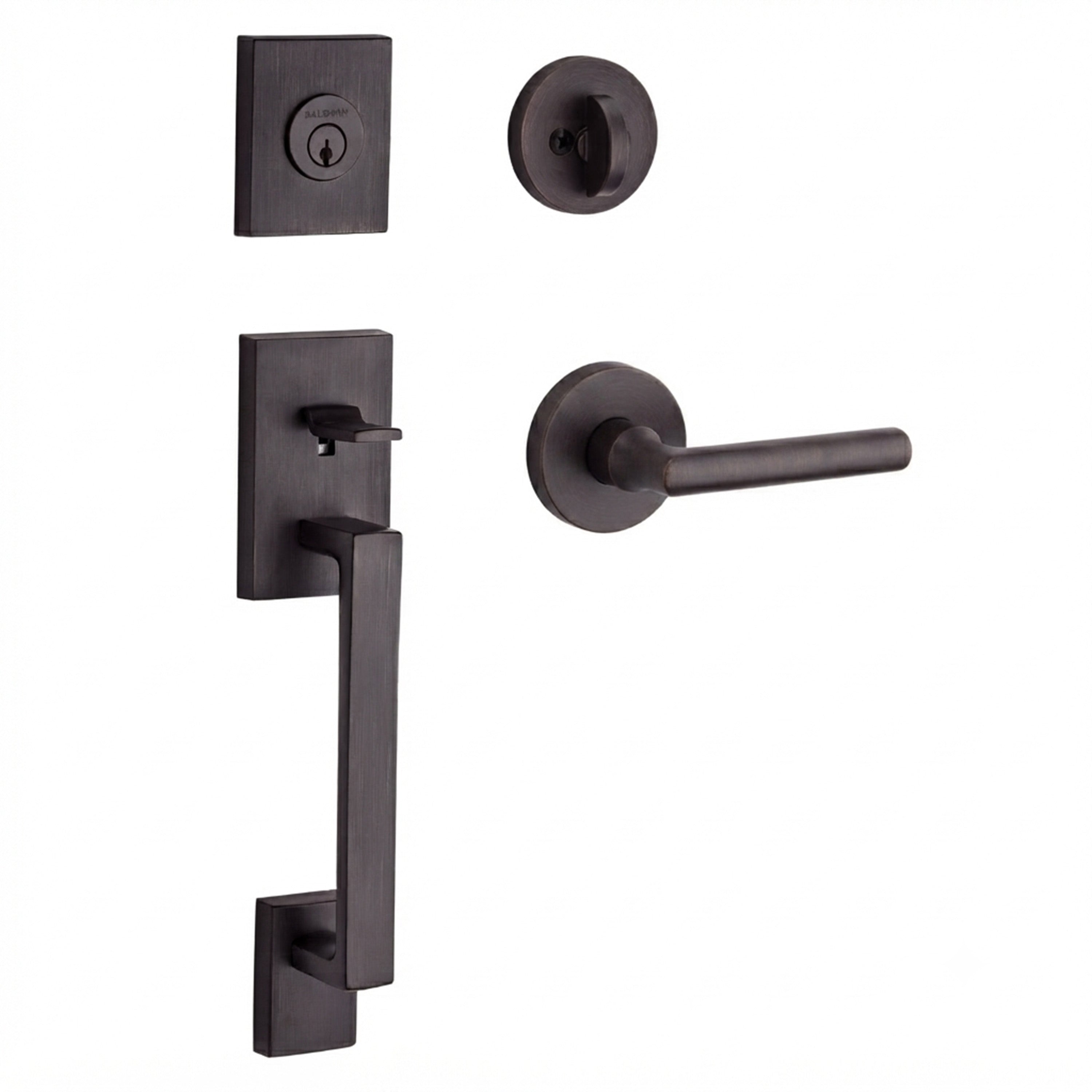Baldwin Reserve La Jolla Single Cylinder Handleset With Square Lever
