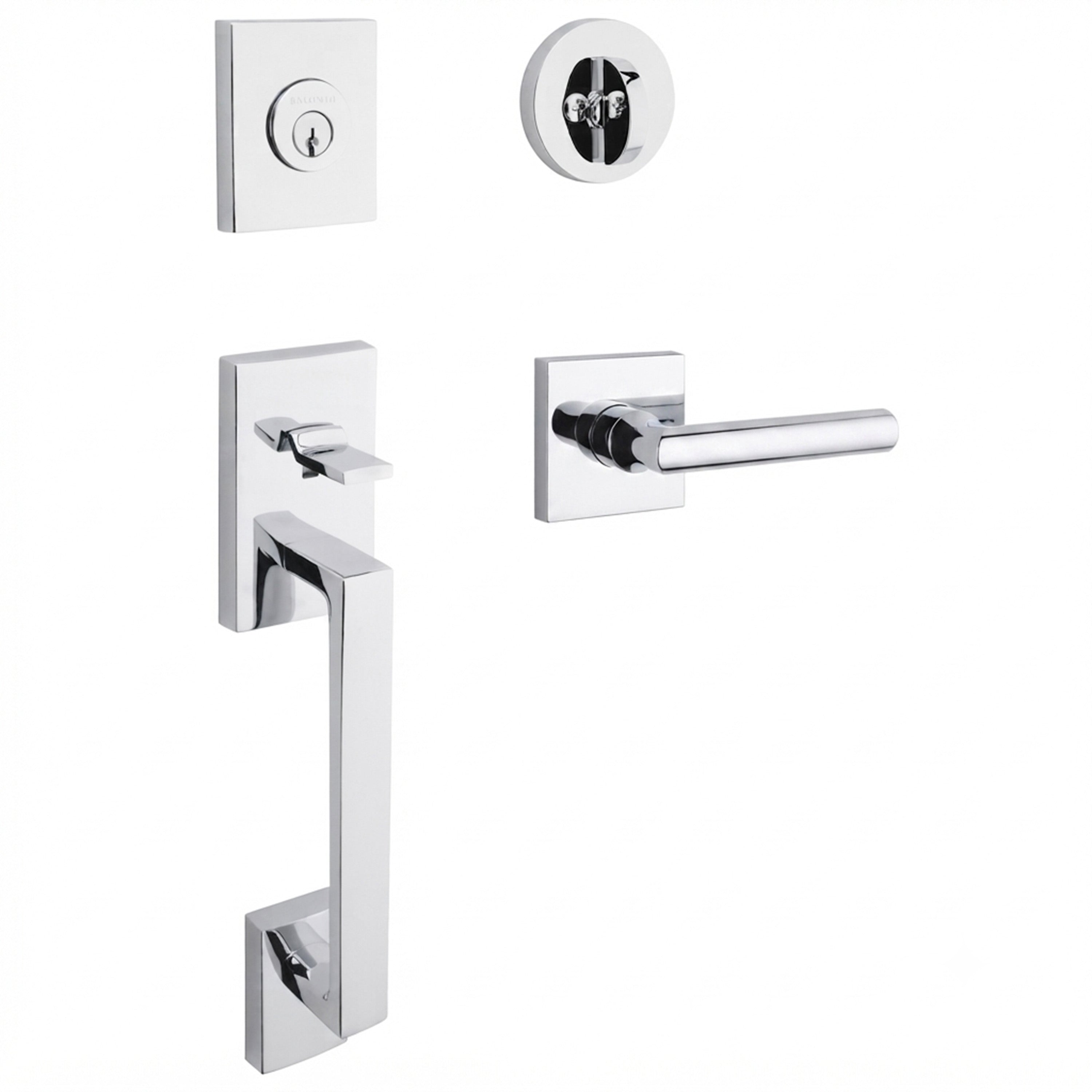 Baldwin Reserve La Jolla Single Cylinder Handleset With Tube Lever