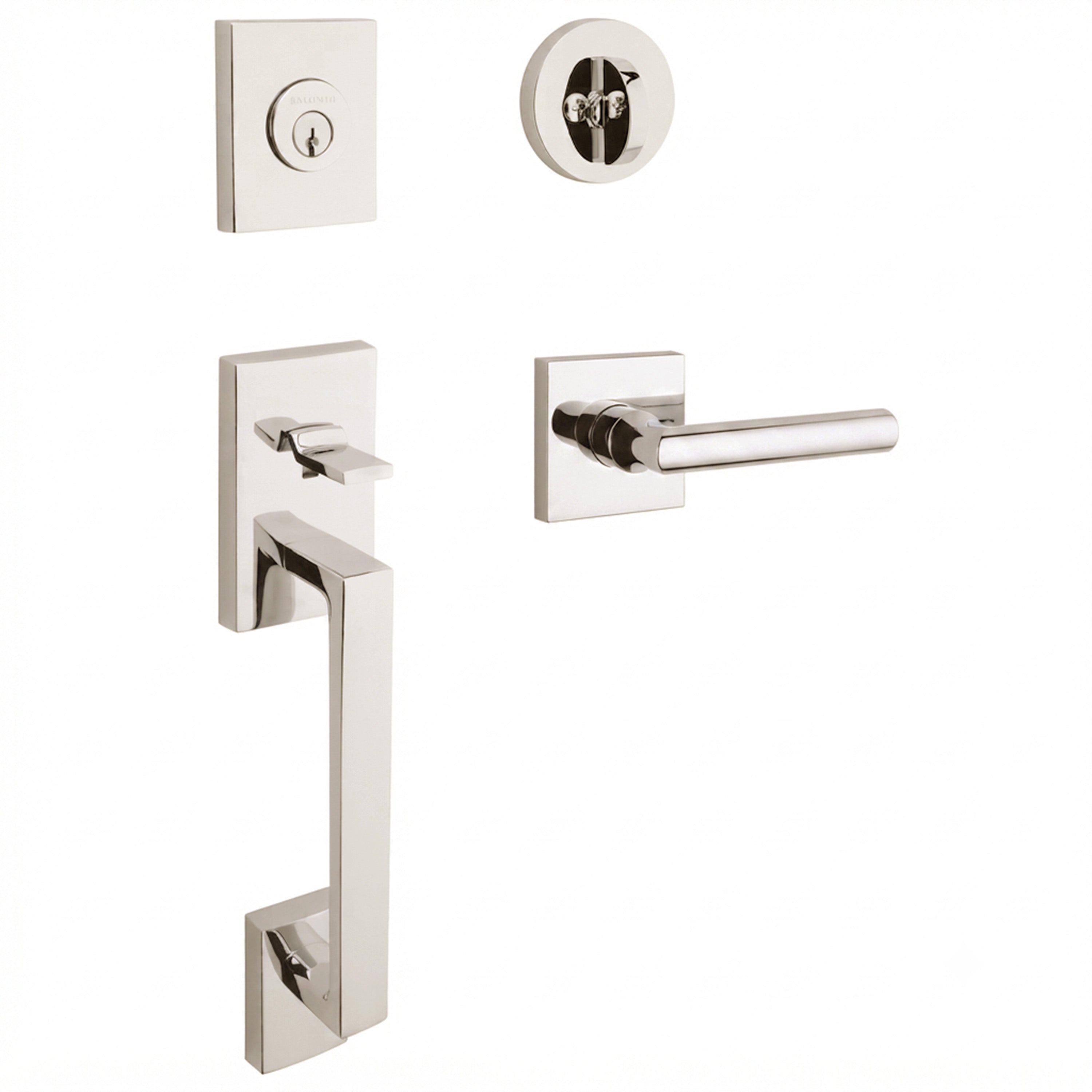 Baldwin Reserve La Jolla Single Cylinder Handleset With Tube Lever
