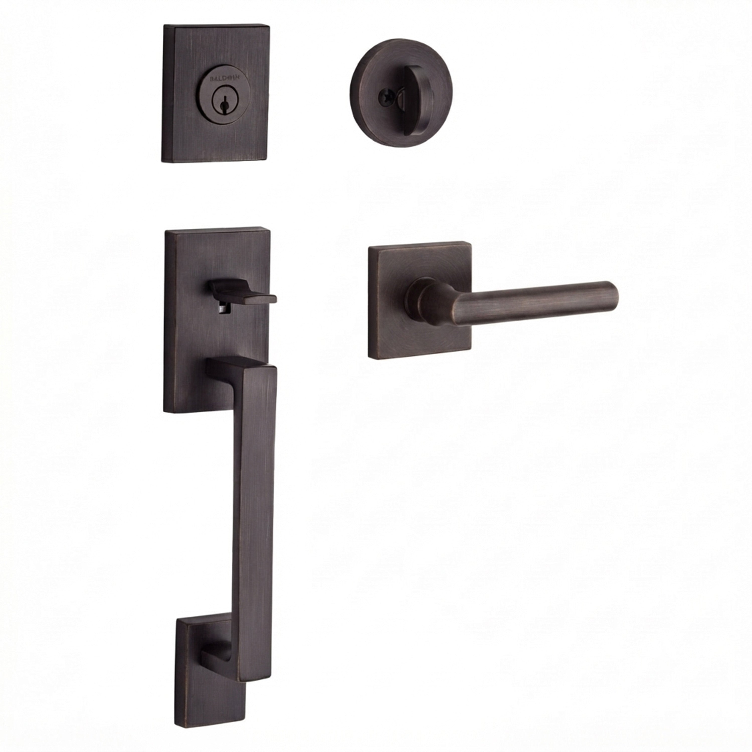 Baldwin Reserve La Jolla Single Cylinder Handleset With Tube Lever
