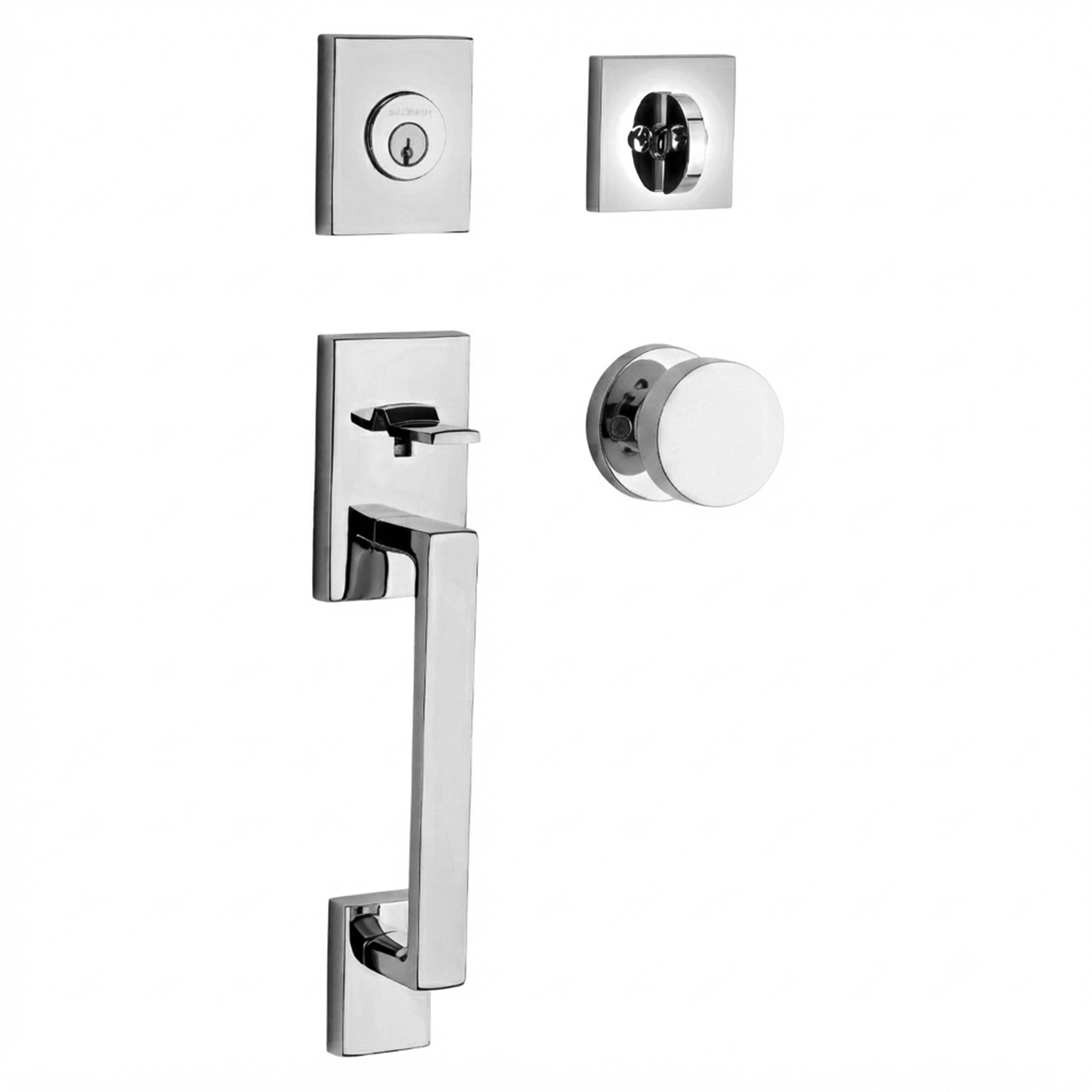 Baldwin Reserve La Jolla Single Cylinder Handleset With Contemporary Knob