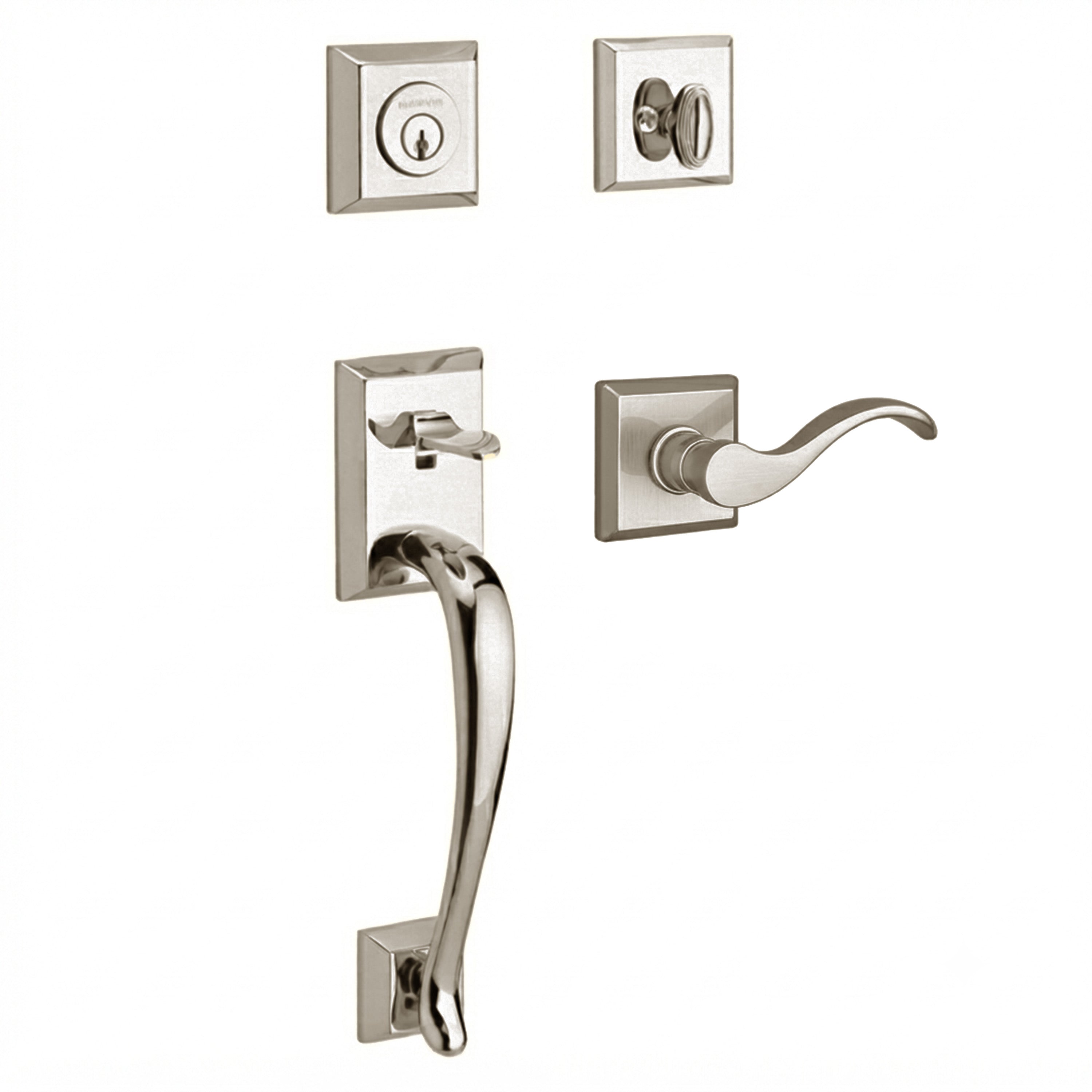 Baldwin Reserve Napa Single Cylinder Handleset With Curve Lever