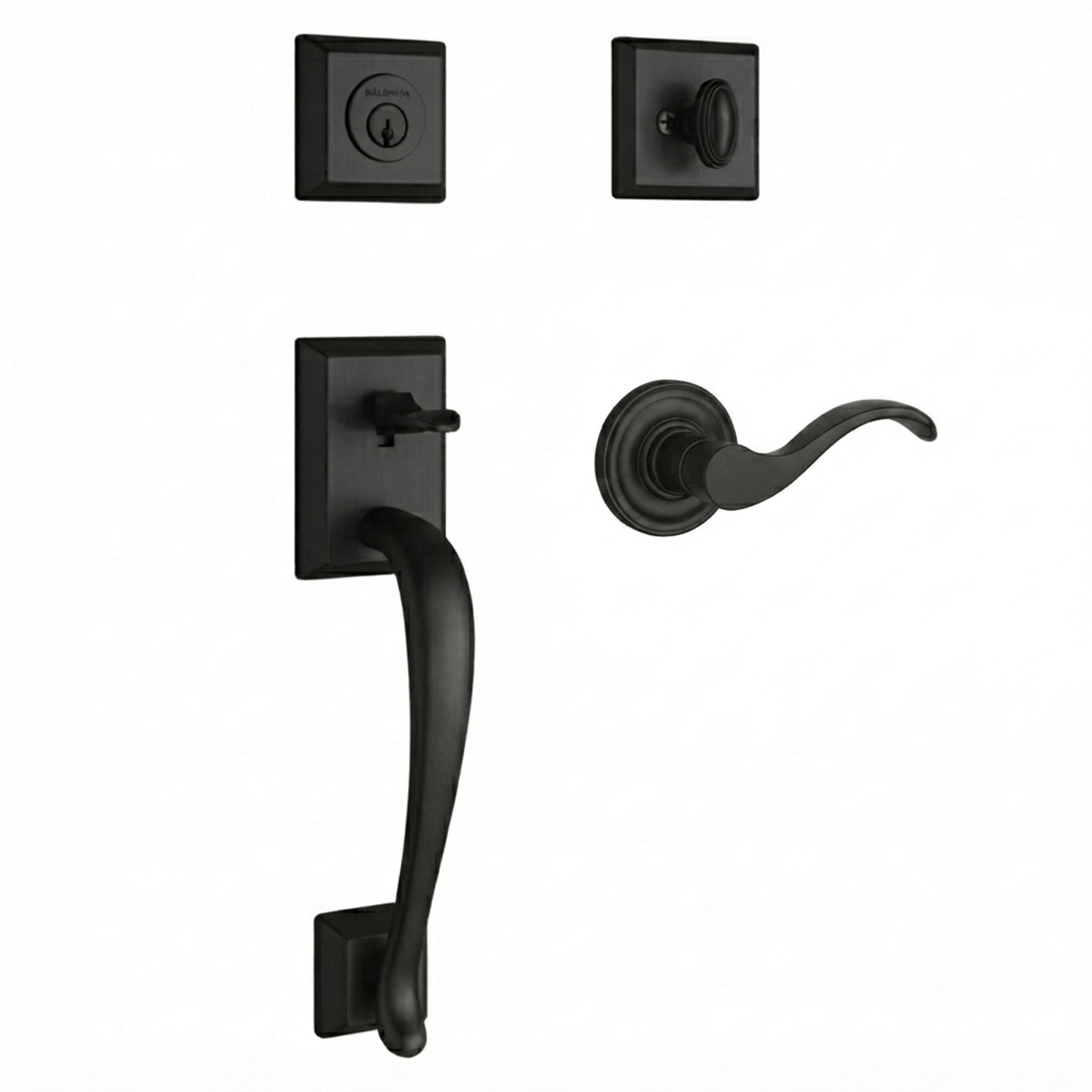 Baldwin Reserve Napa Single Cylinder Handleset With Curve Lever