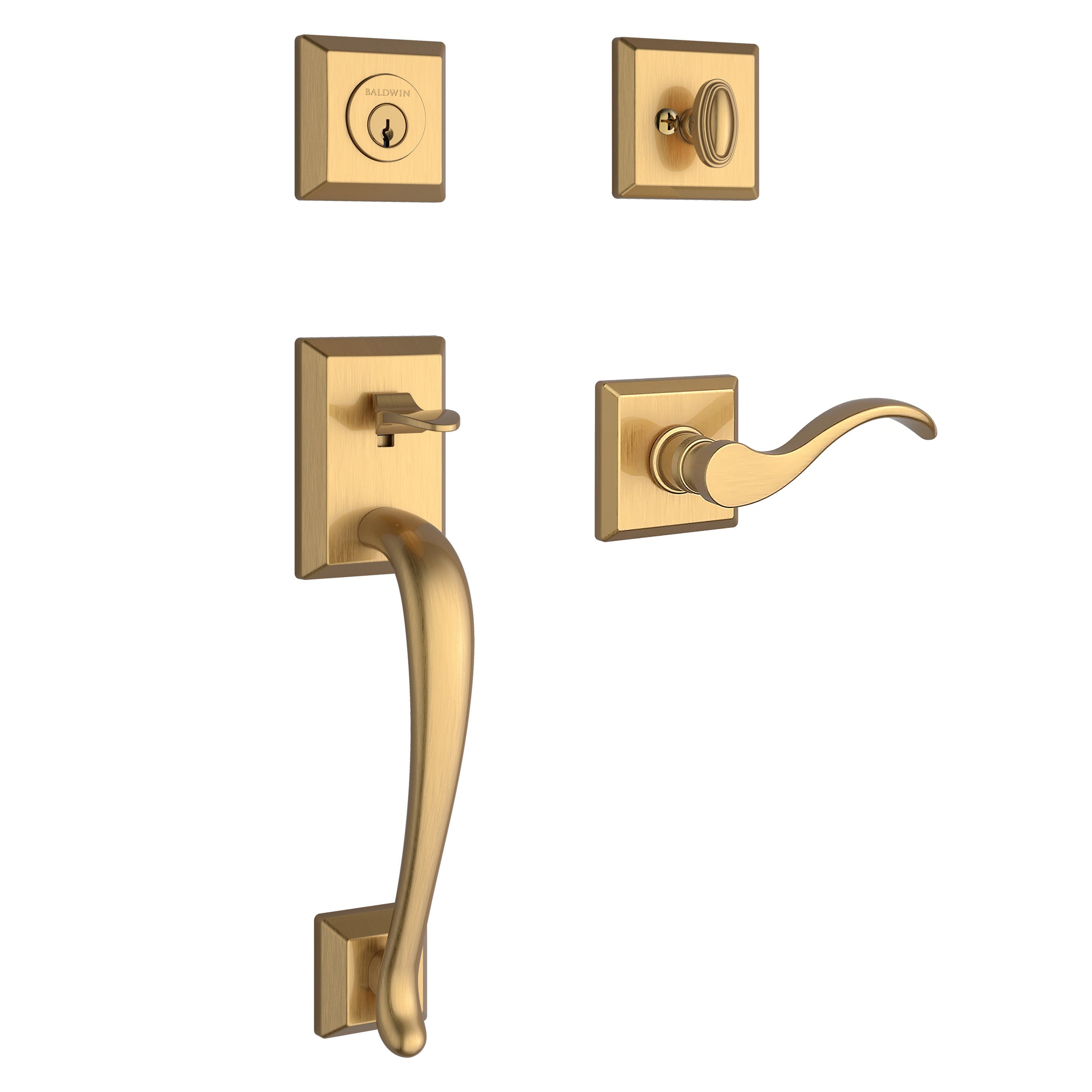 Baldwin Reserve Napa Single Cylinder Handleset With Curve Lever