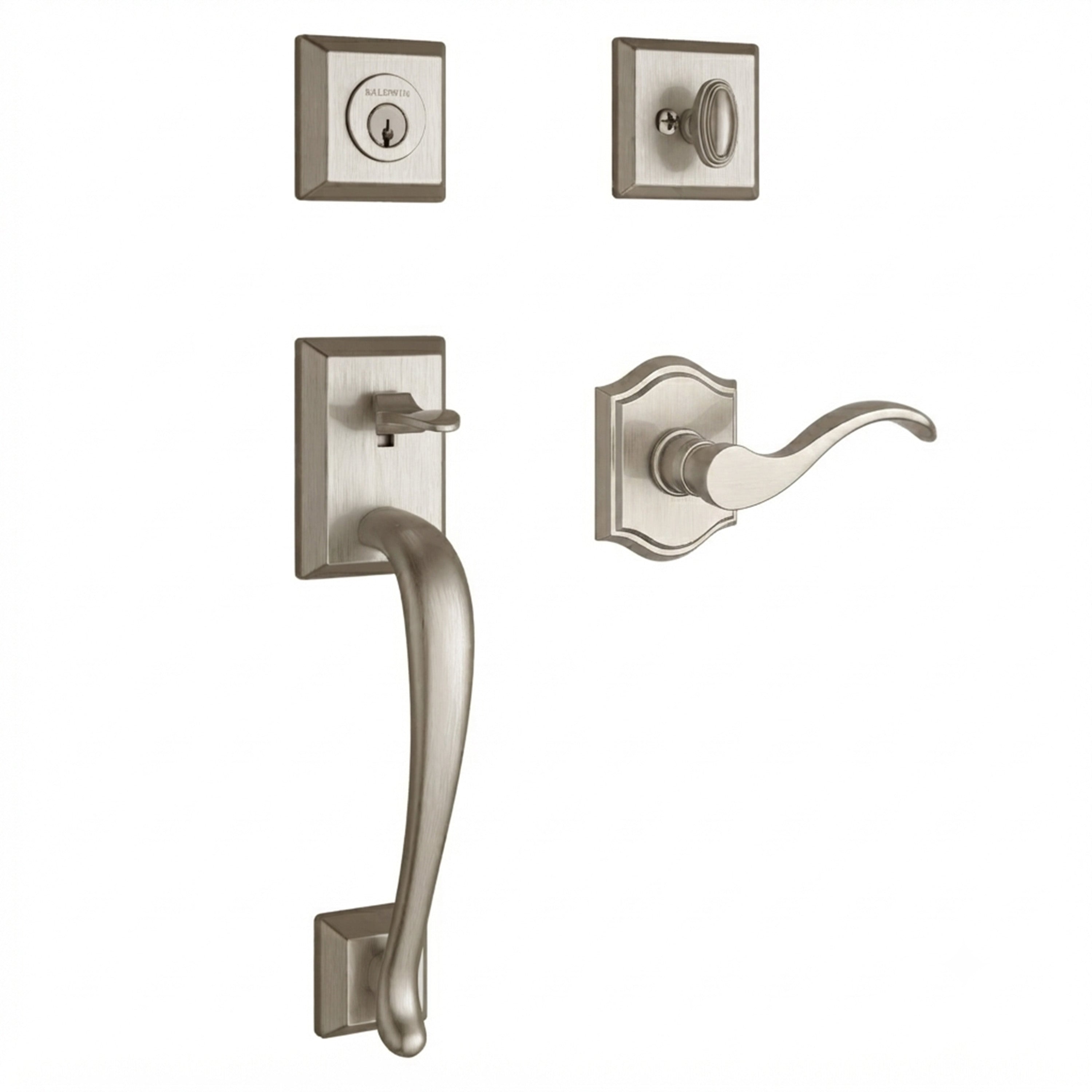 Baldwin Reserve Napa Single Cylinder Handleset With Curve Lever