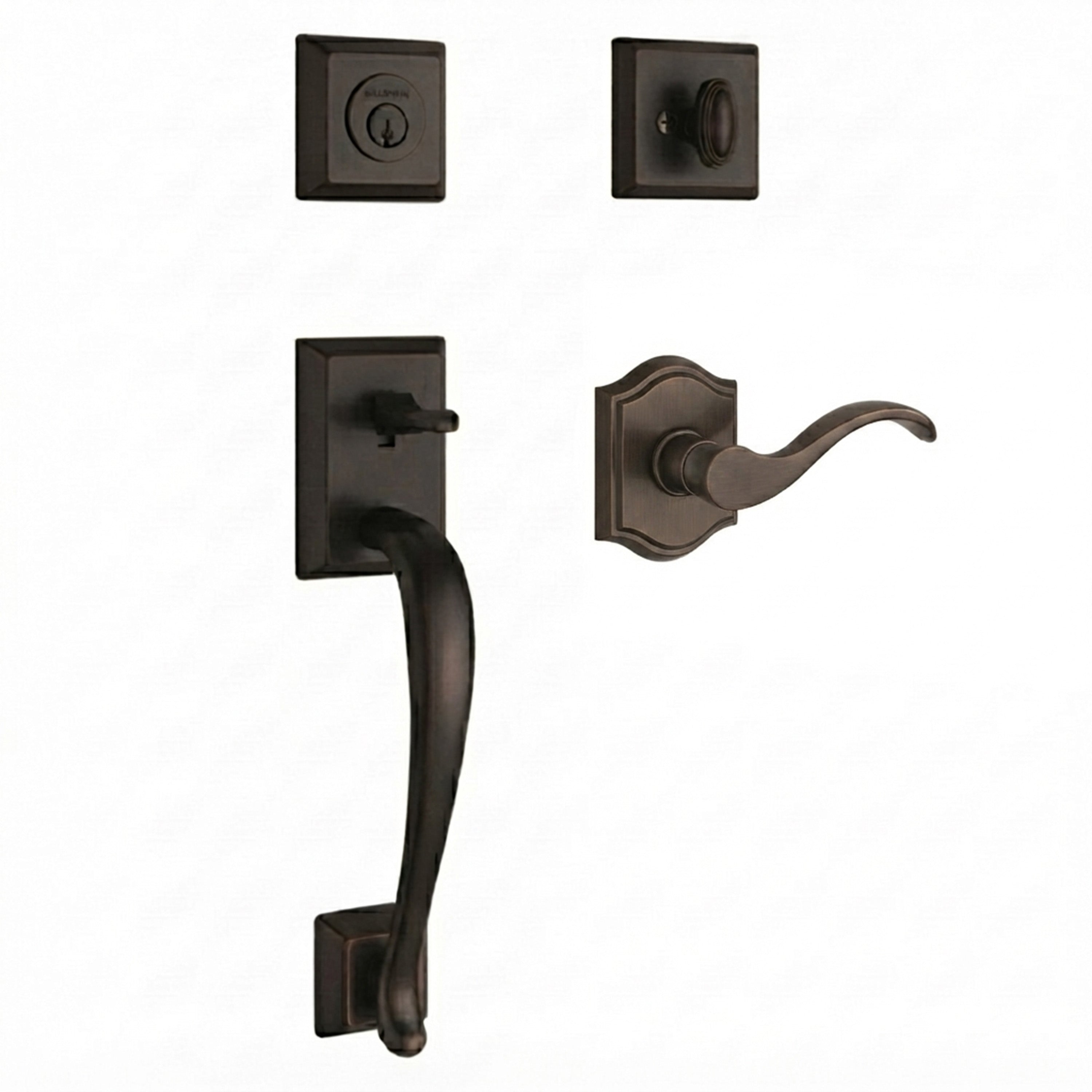 Baldwin Reserve Napa Single Cylinder Handleset With Curve Lever