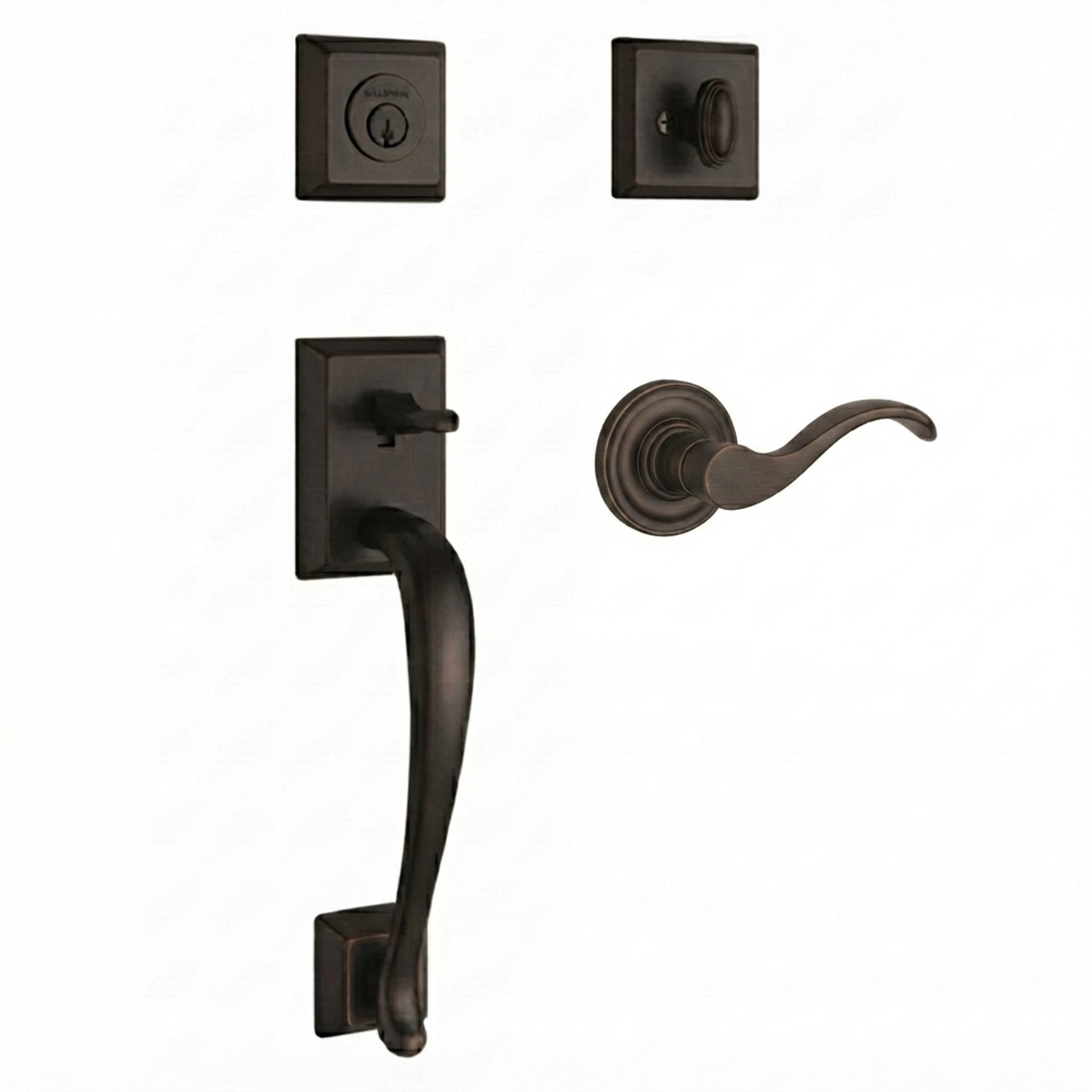 Baldwin Reserve Napa Single Cylinder Handleset With Curve Lever