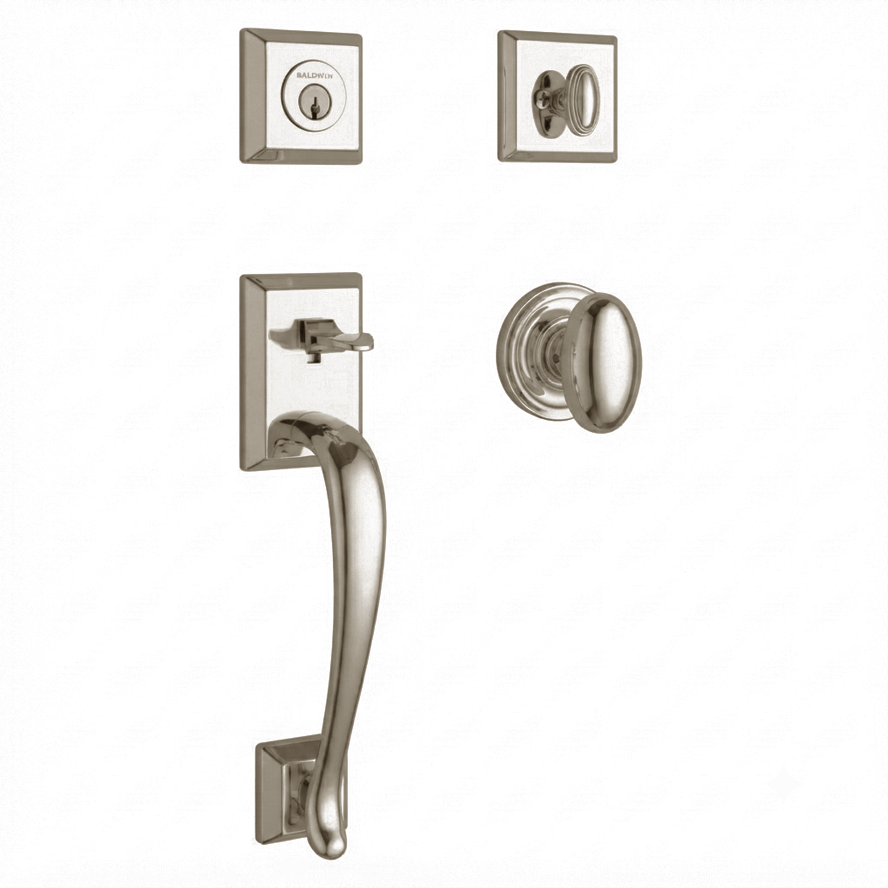 Baldwin Reserve Napa Single Cylinder Handleset With Ellipse Knob