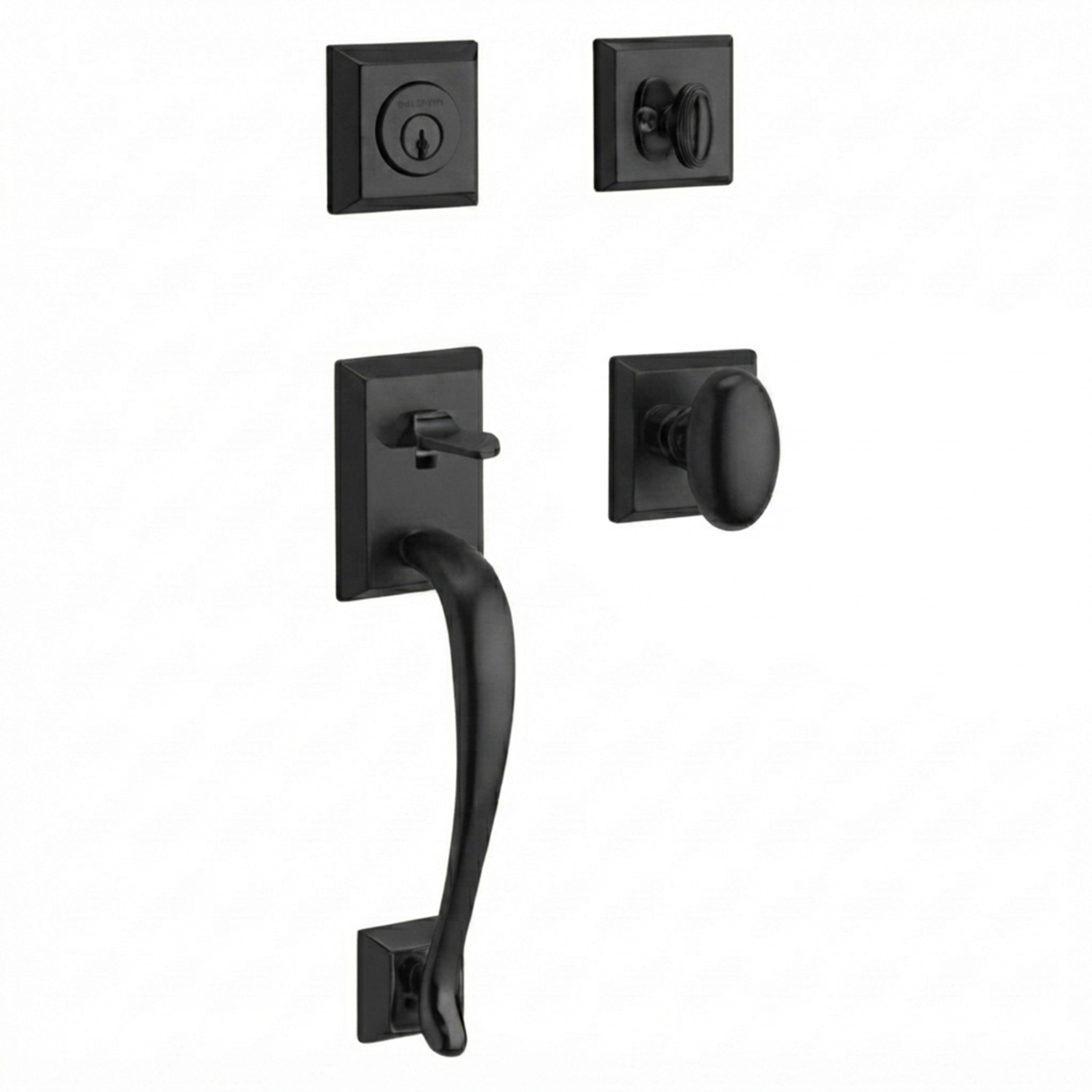 Baldwin Reserve Napa Single Cylinder Handleset With Ellipse Knob
