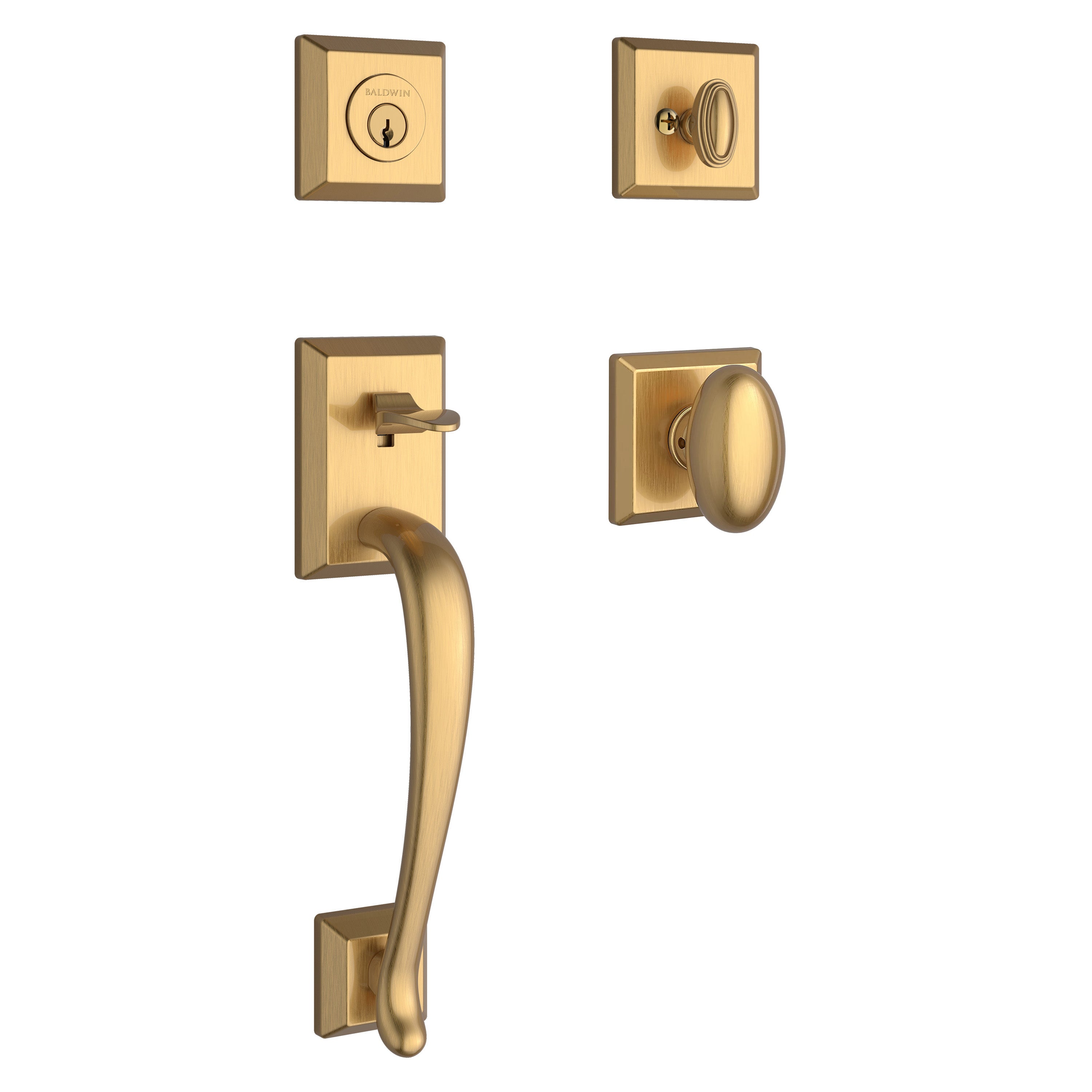 Baldwin Reserve Napa Single Cylinder Handleset With Ellipse Knob